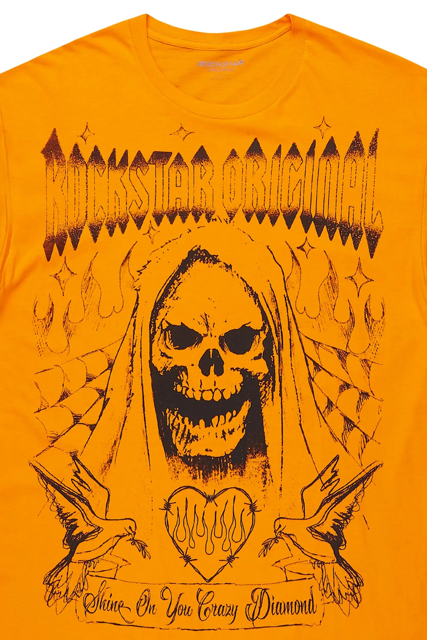 Evette Orange Oversized T-Shirt