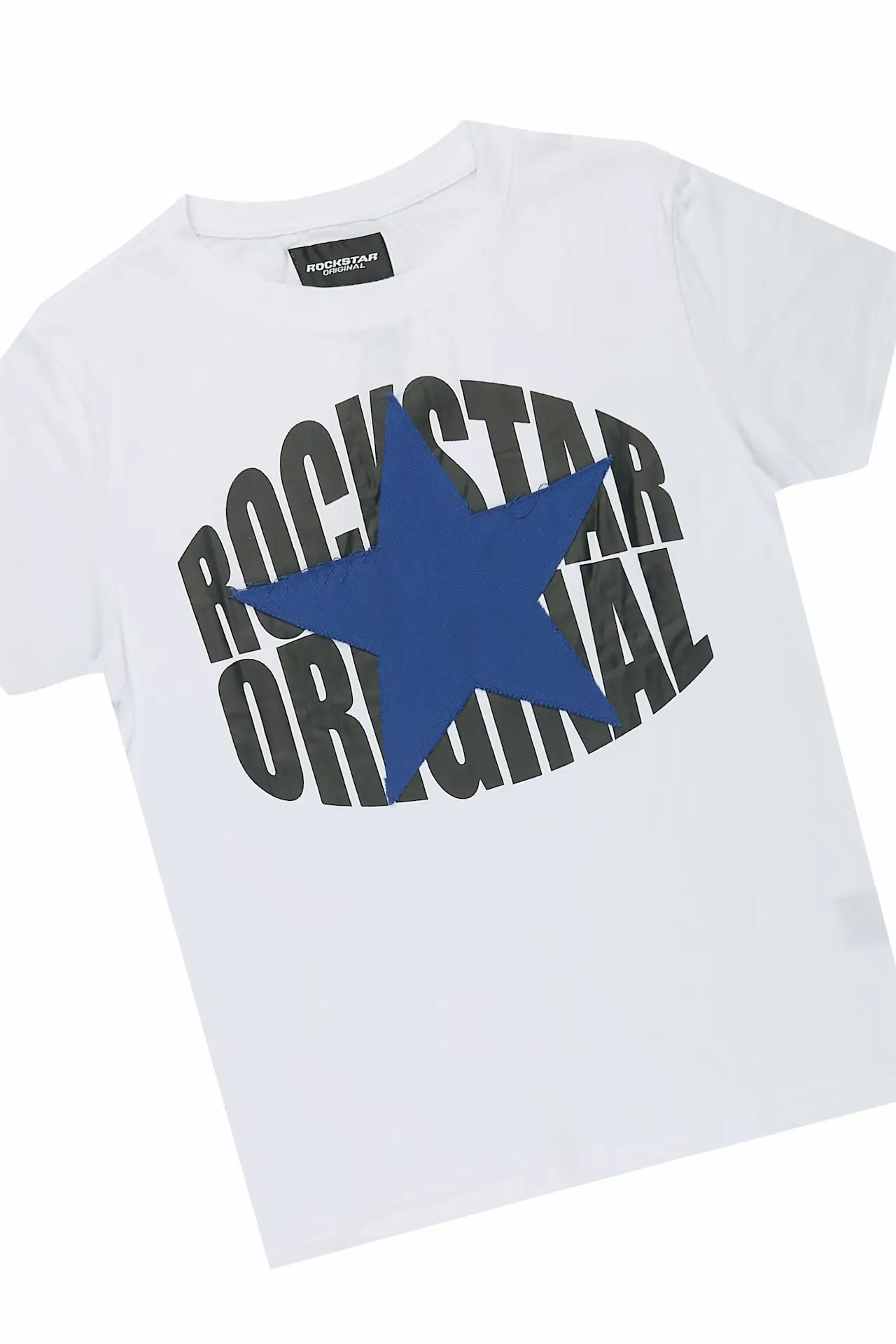 Boys States White/Royal T-Shirt Track Set