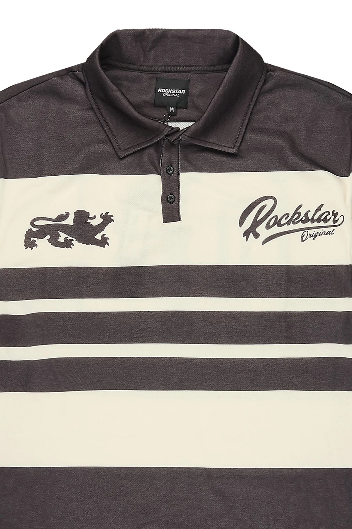 Yazan Black/Cream Crop Boxy Polo Shirt