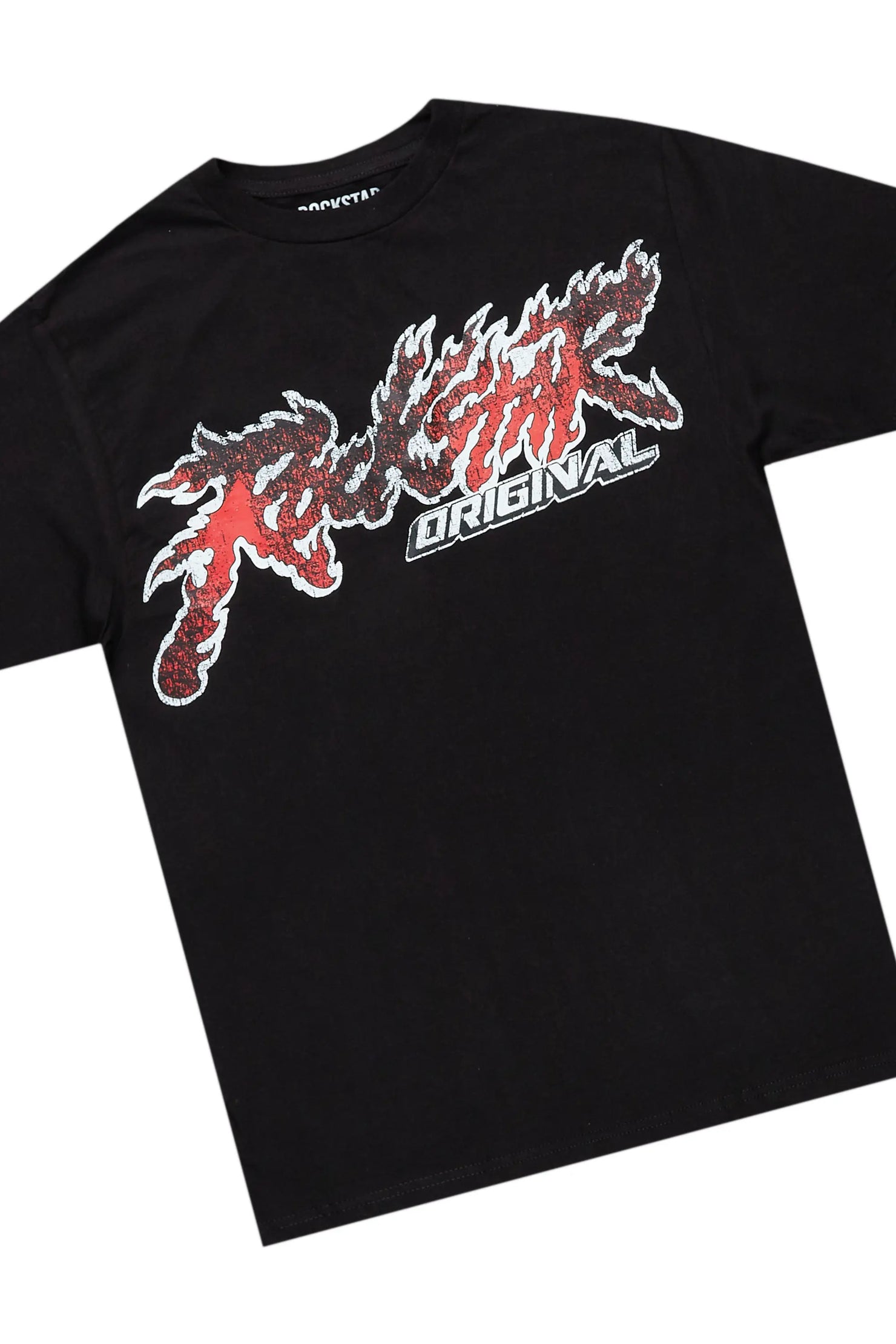 Yash Black T-Shirt Short Set