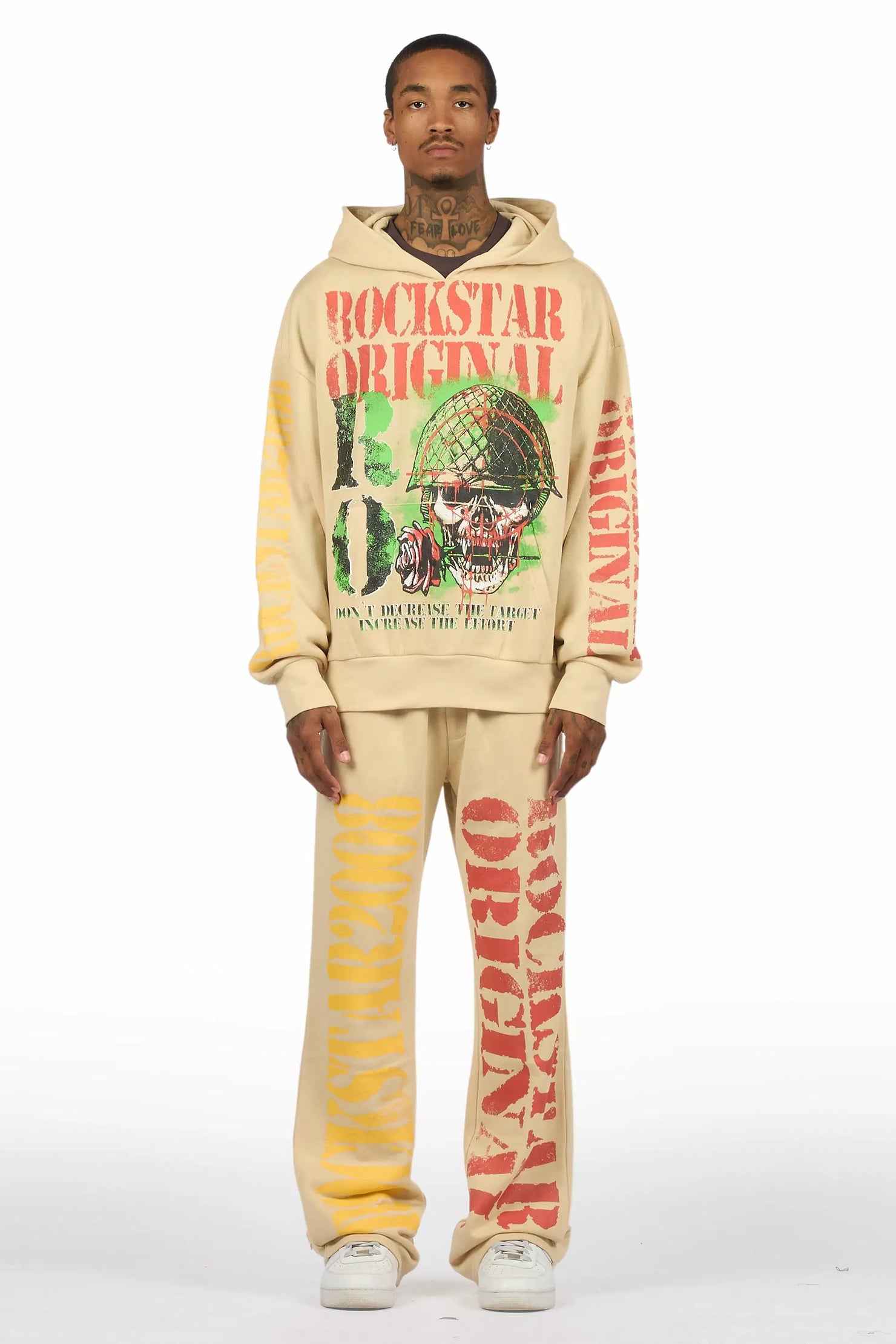 Killshot Romance Beige Hoodie/Baggy Pant Track Set