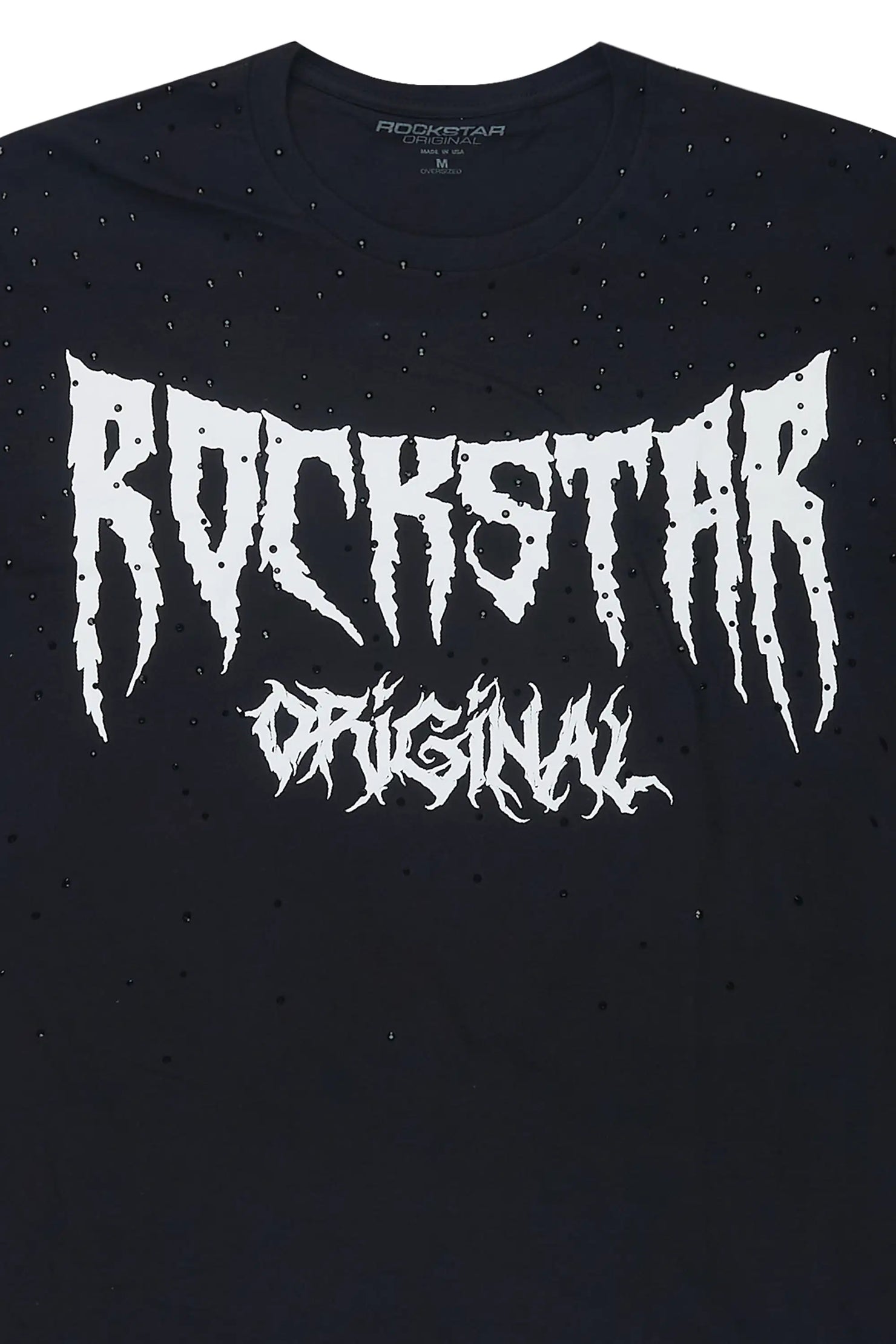 Andreas 2.0 Black/White Rhinestone T-Shirt