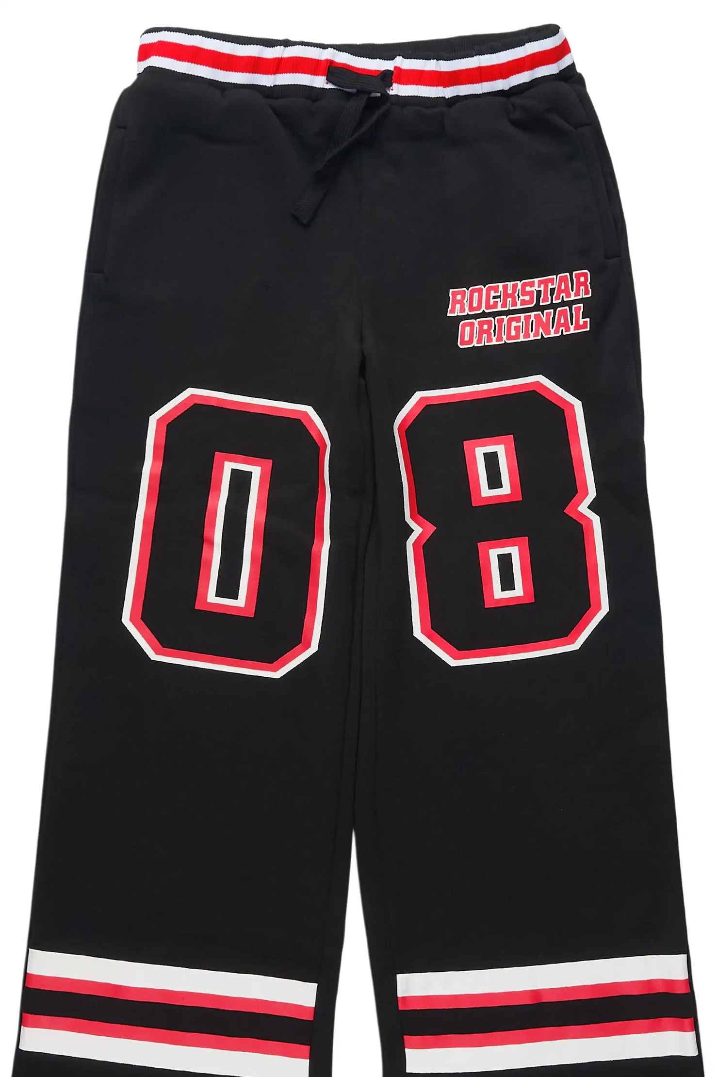 Boys Lenayh Black/Red Baggy Track Pant