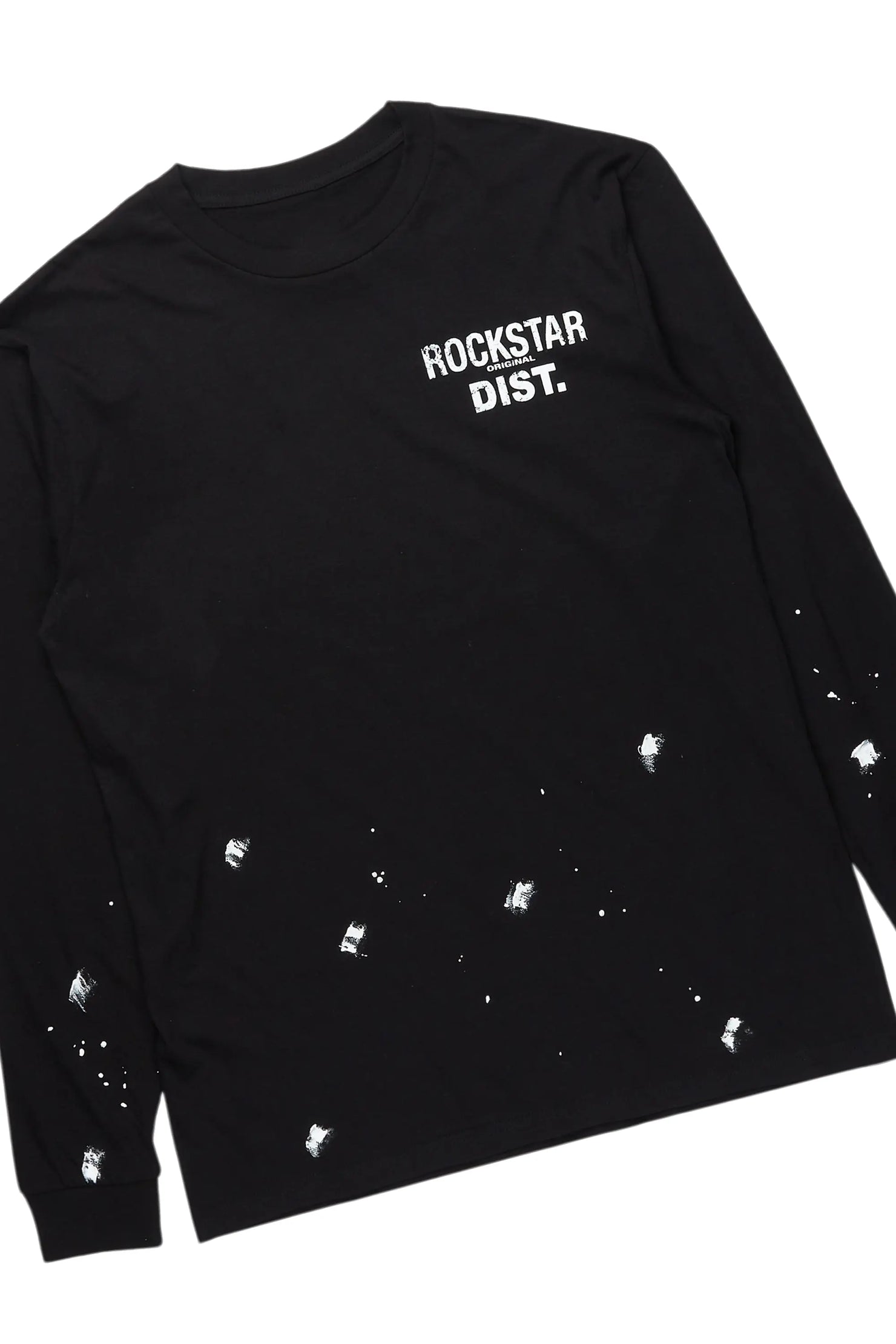 Raffer Black Long Sleeve T-Shirt/Baggy Pant Set