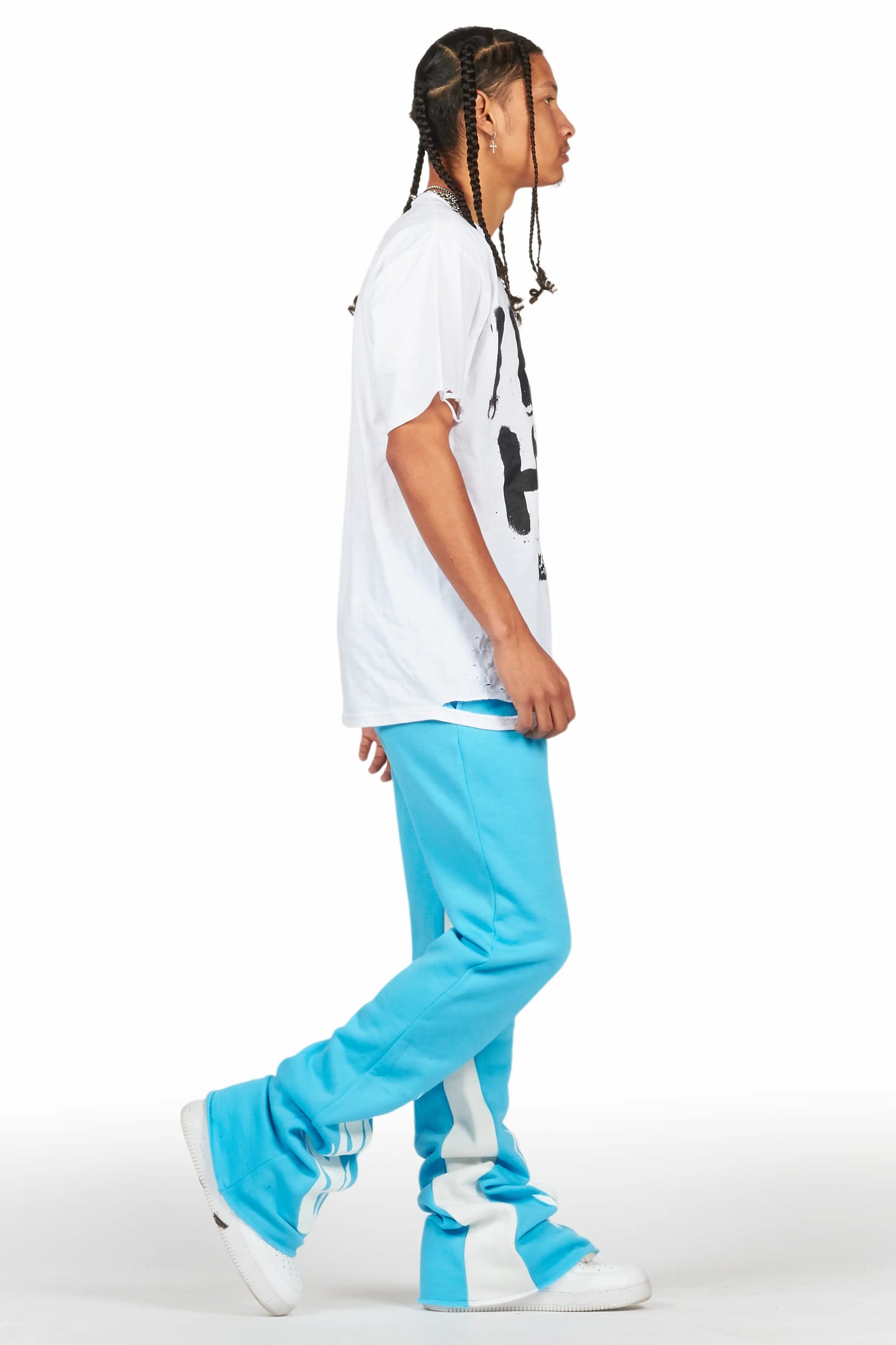 Banyan Blue Graphic Baggy Pant