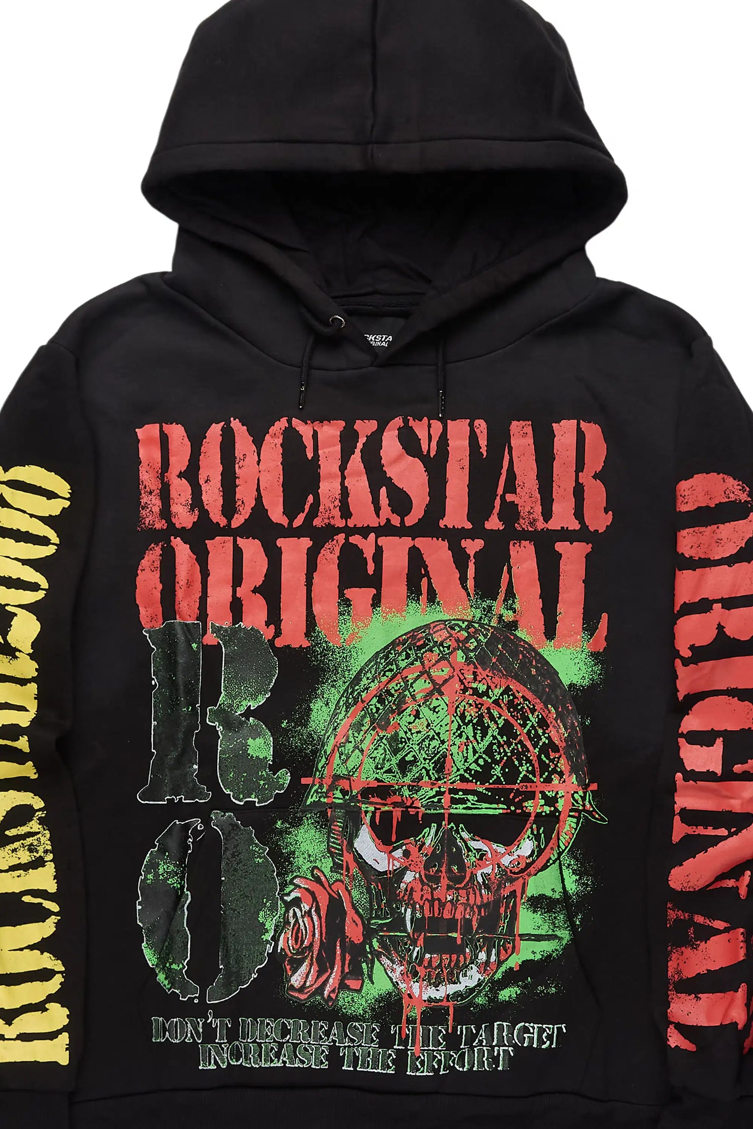 Kilshot Romance Black Distressed Graphic Hoodie