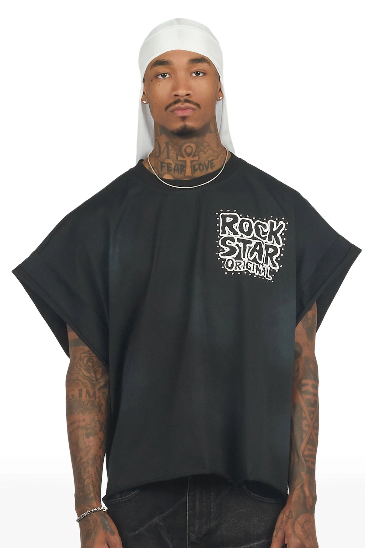 Marc Black Cut Sleeve Tee
