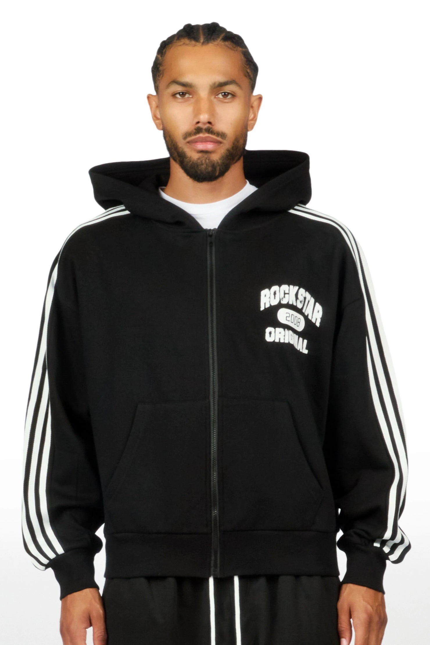 Tylla Black Zip Up Hoodie