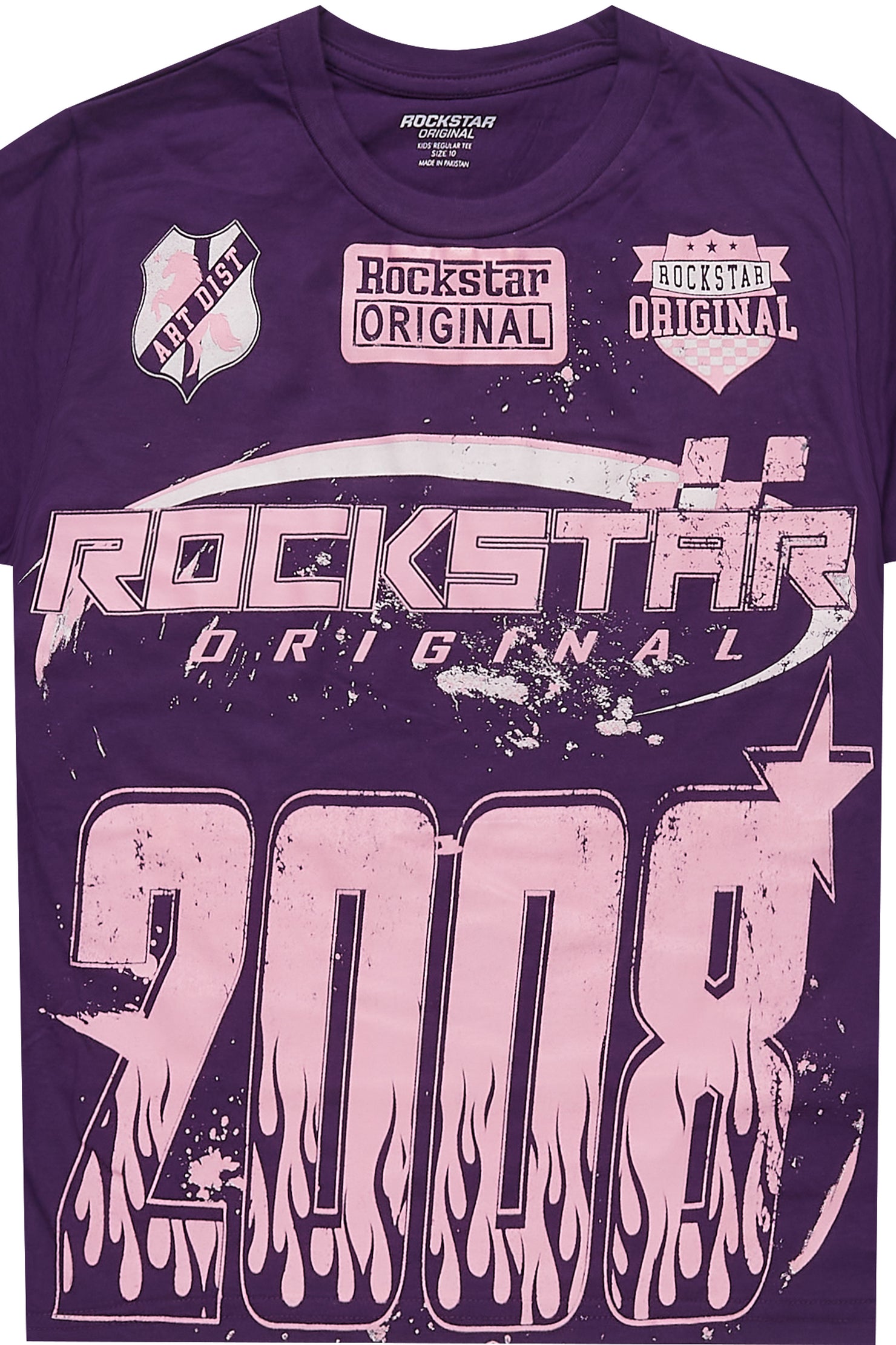 Girls Esha Purple/Pink Graphic T-Shirt