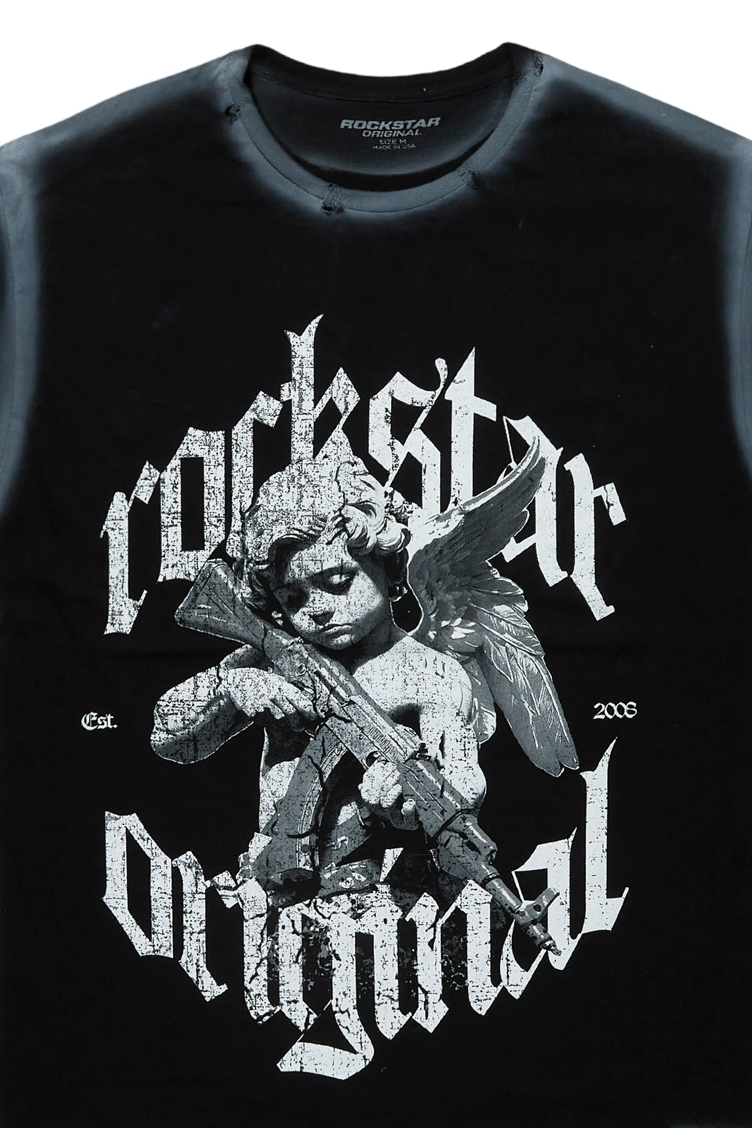 Katz Black Oversized Graphic T-Shirt