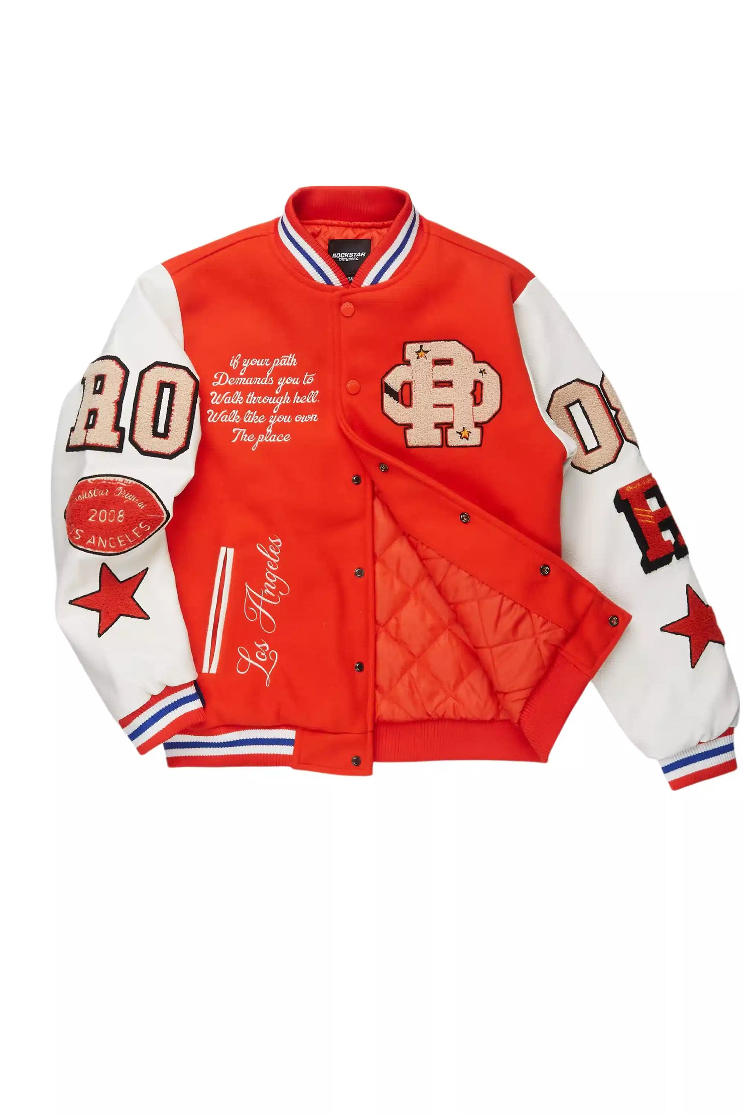 Boys Balser Orange Varsity Jacket