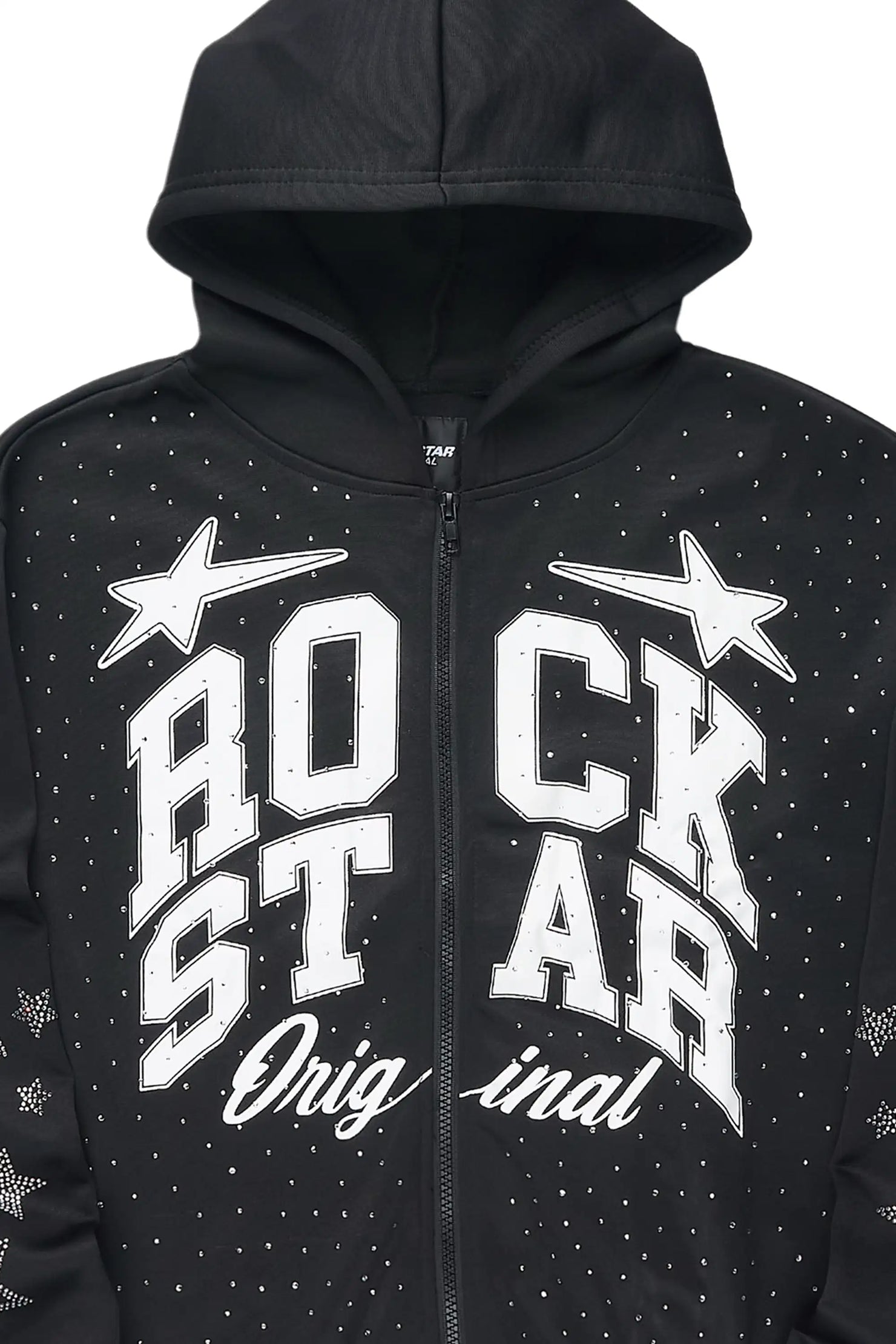Girls Flaveya Black Zip Up Hoodie