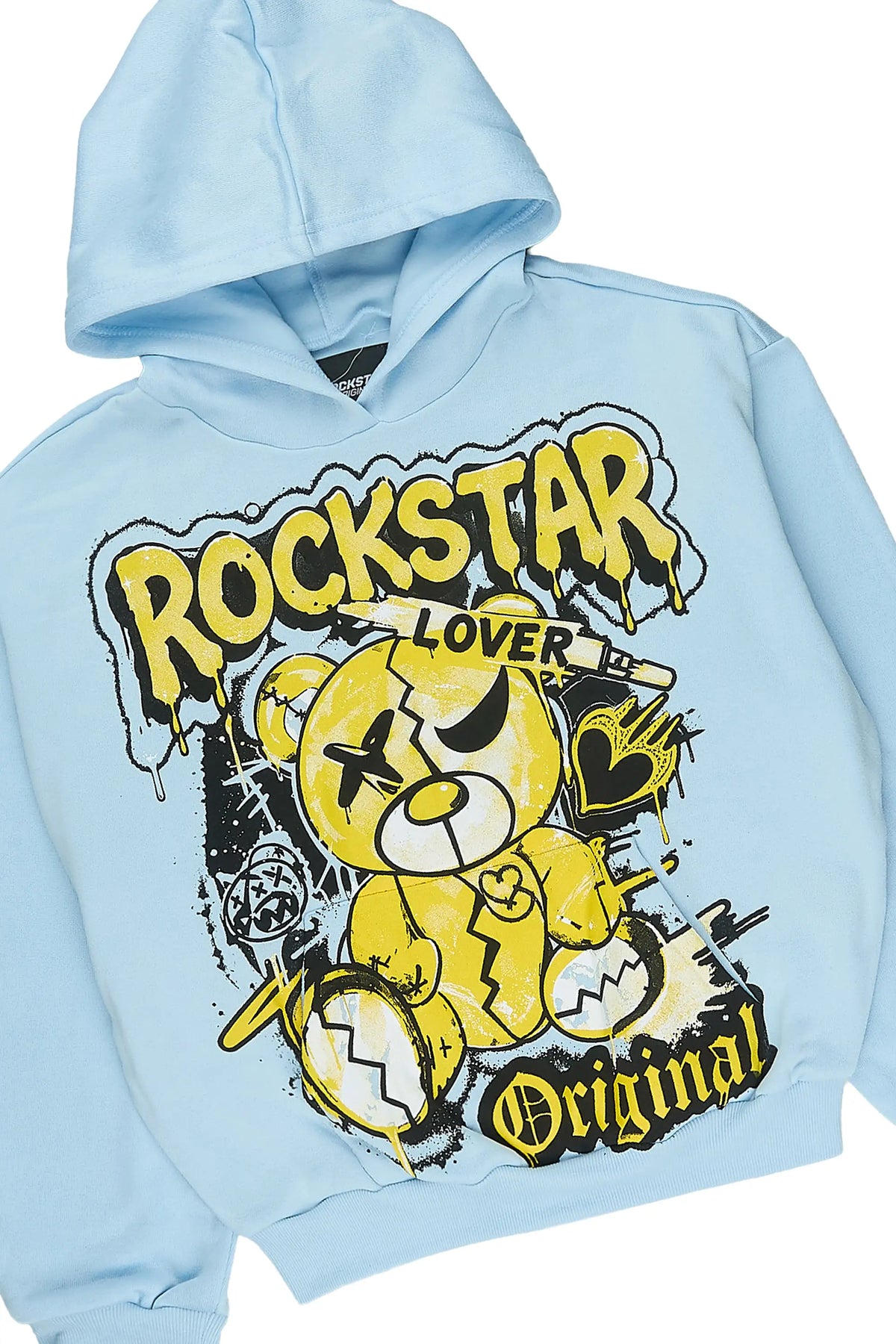 Girls Gia Light Blue Stacked Hoodie Track Set