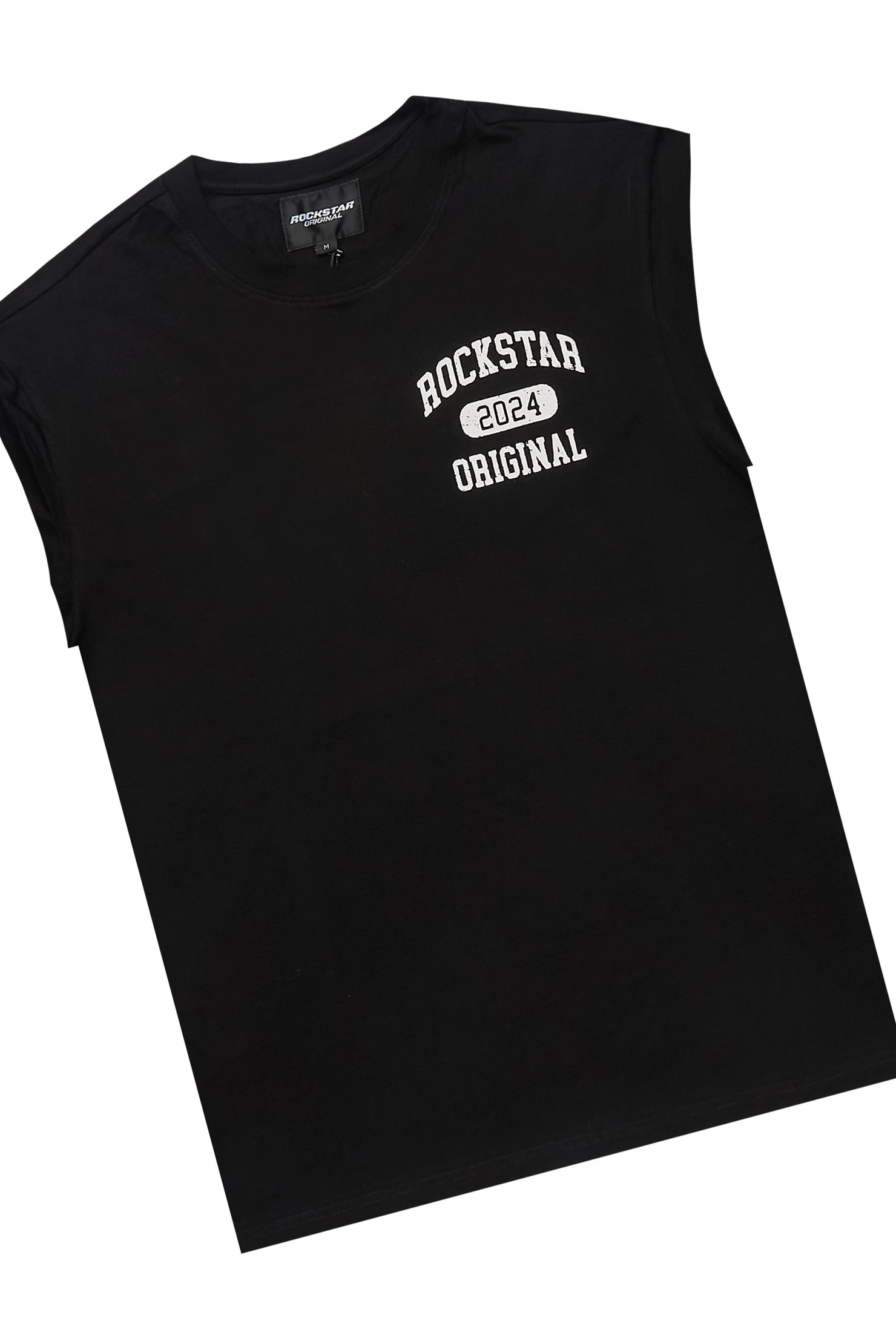 Lex Black Cut Sleeve T-Shirt/Short Set