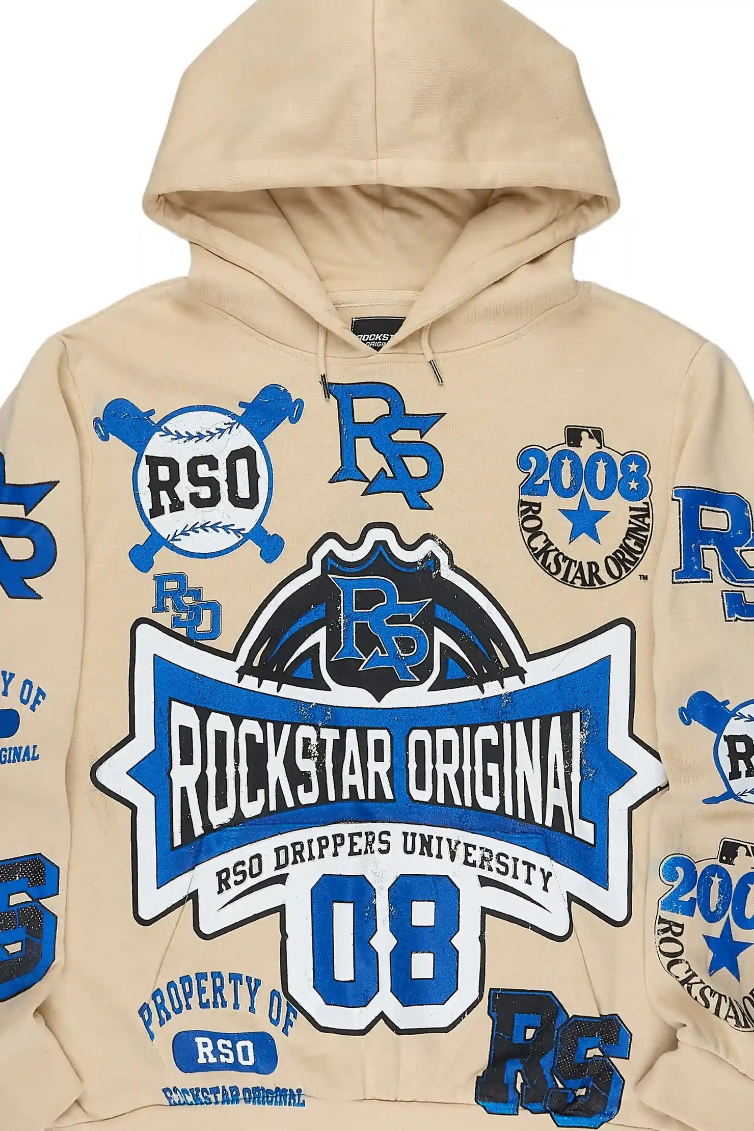 Mavrix Beige Graphic Hoodie