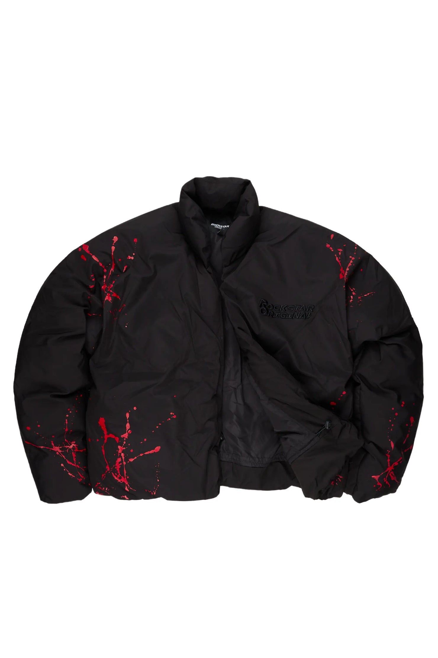 Rabbie Black/Red Puffer Jacket