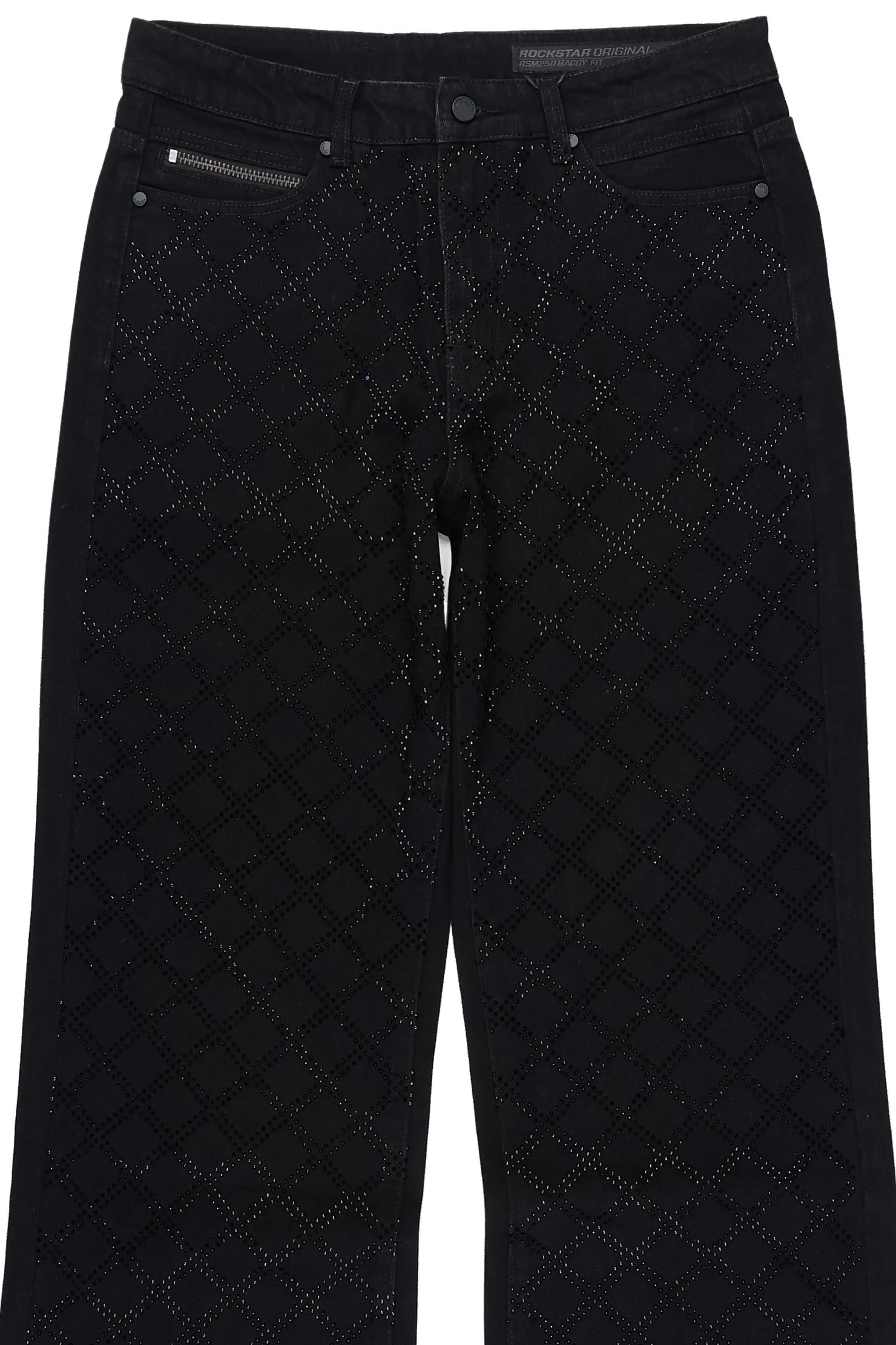 Lyrik Black Rhinestone Baggy Fit Jean