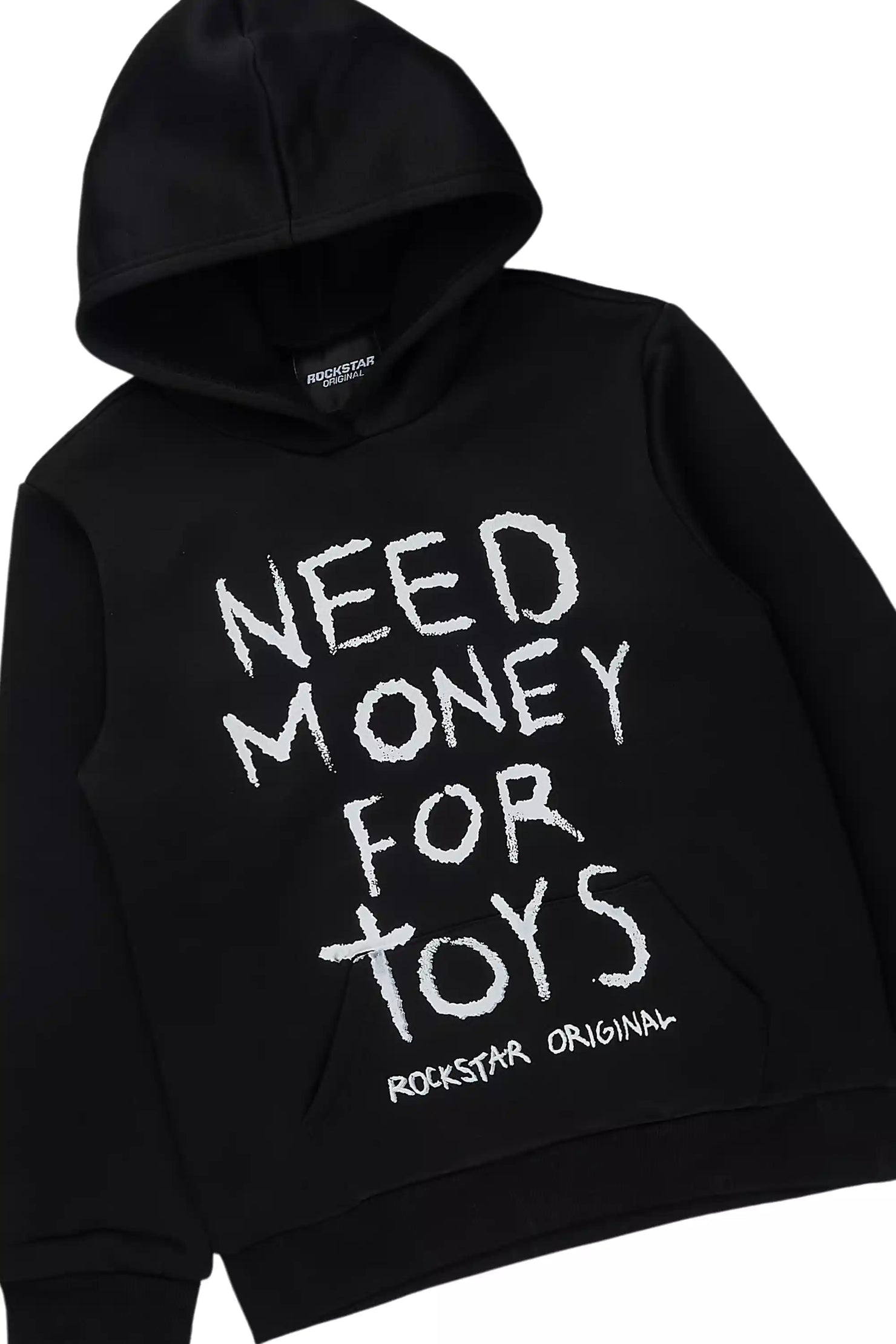 Boys M4 Toys Vintage Black/White Hoodie Stacked Track Set