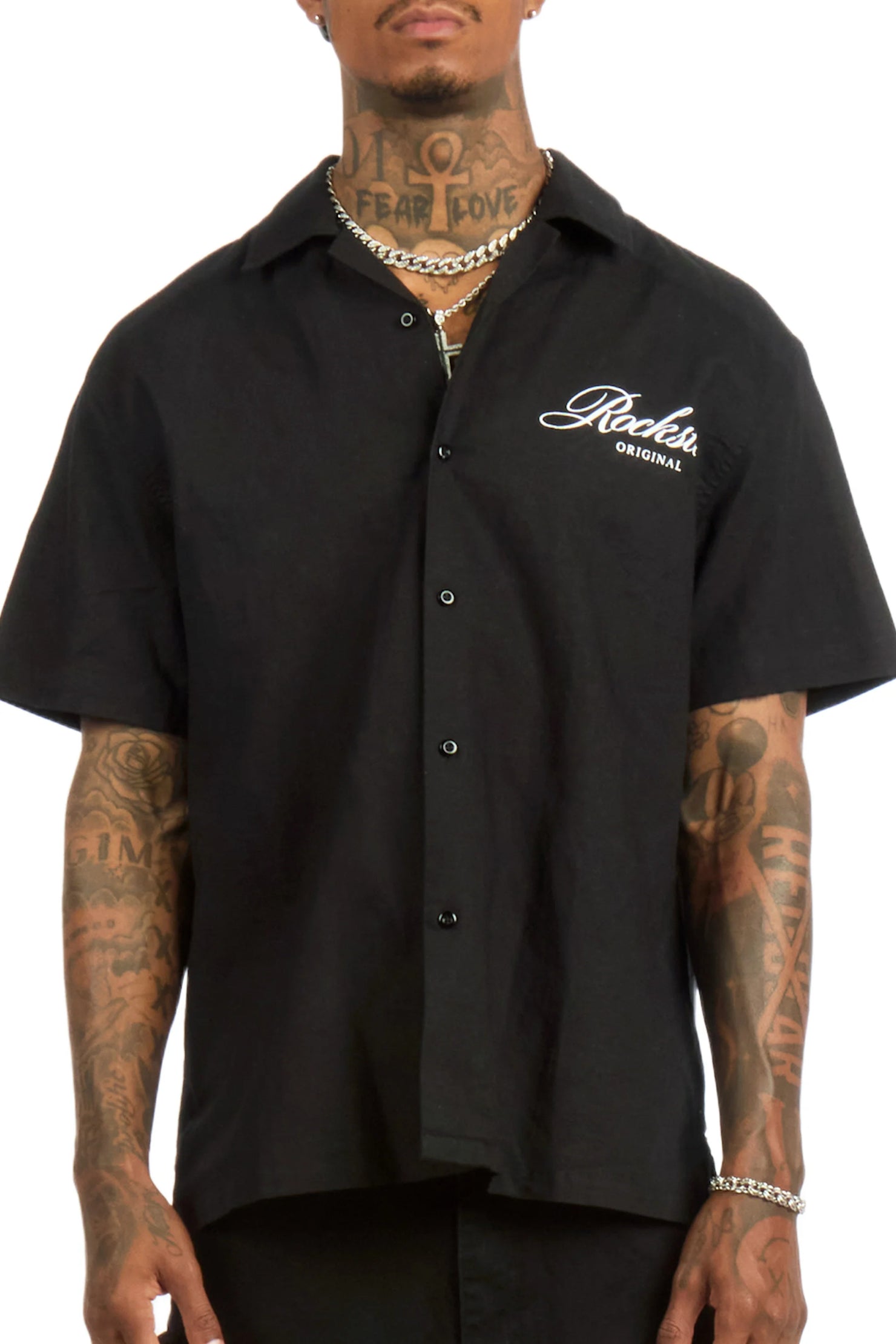 Broadnax Black Button Down Shirt