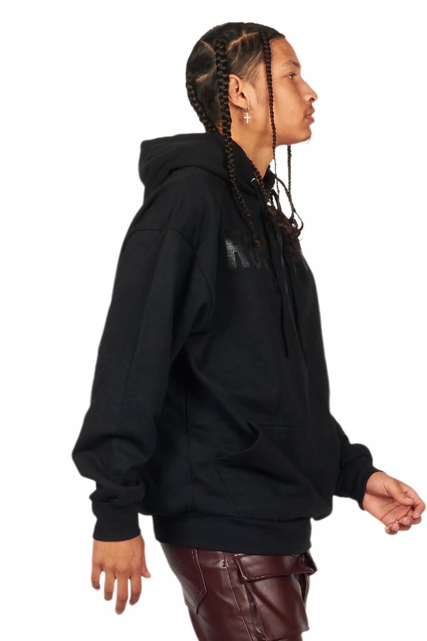 Sana Black Graphic Hoodie