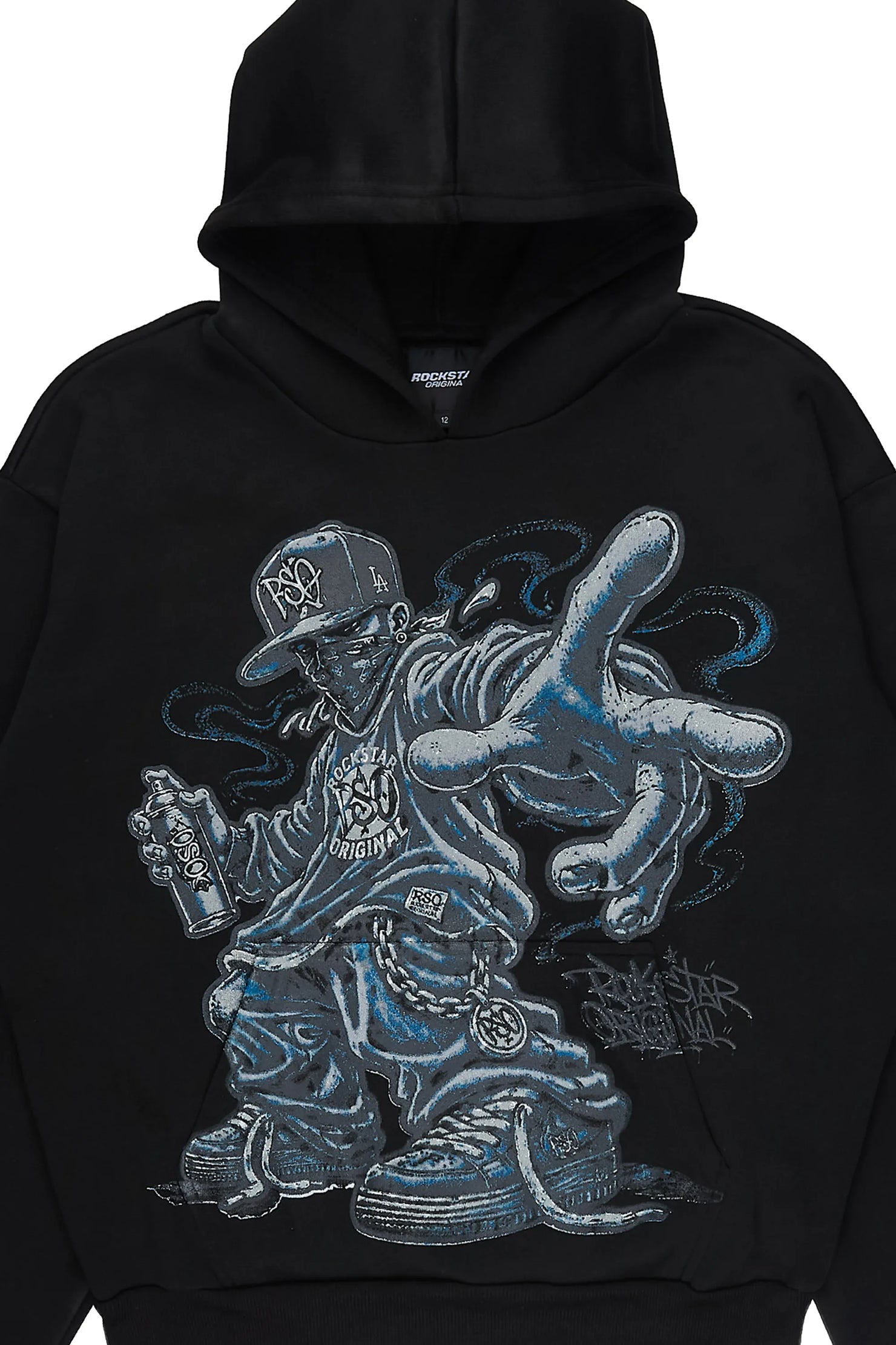 Boys Solace Black Graphic Hoodie