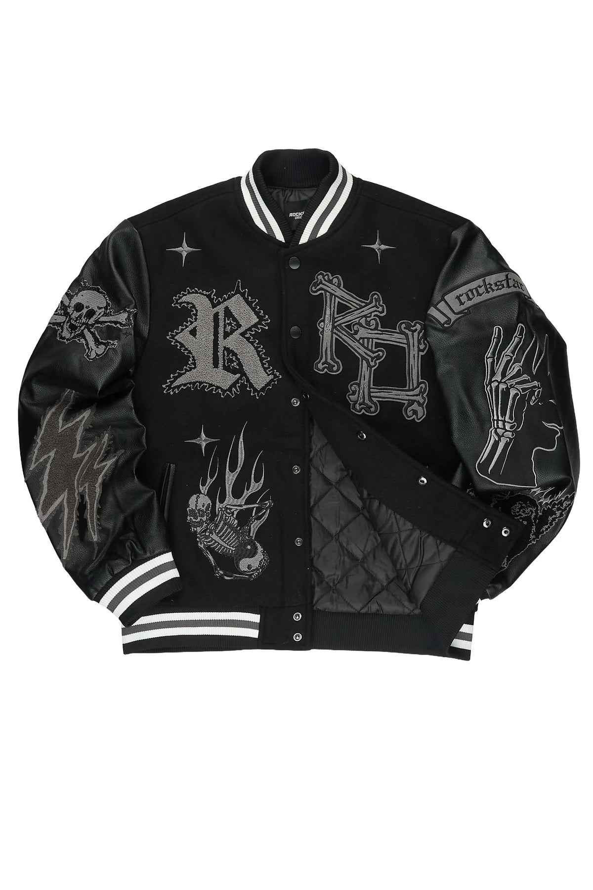 Naizeah Black/Black Varsity Jacket