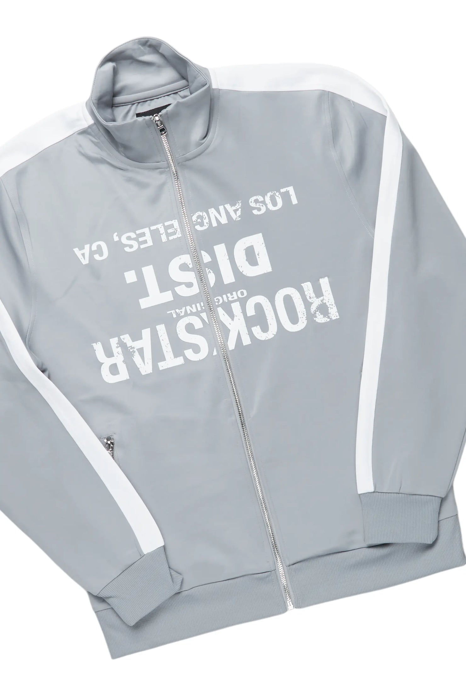 Dist. Town Grey Tricot Slim Fit Track Set