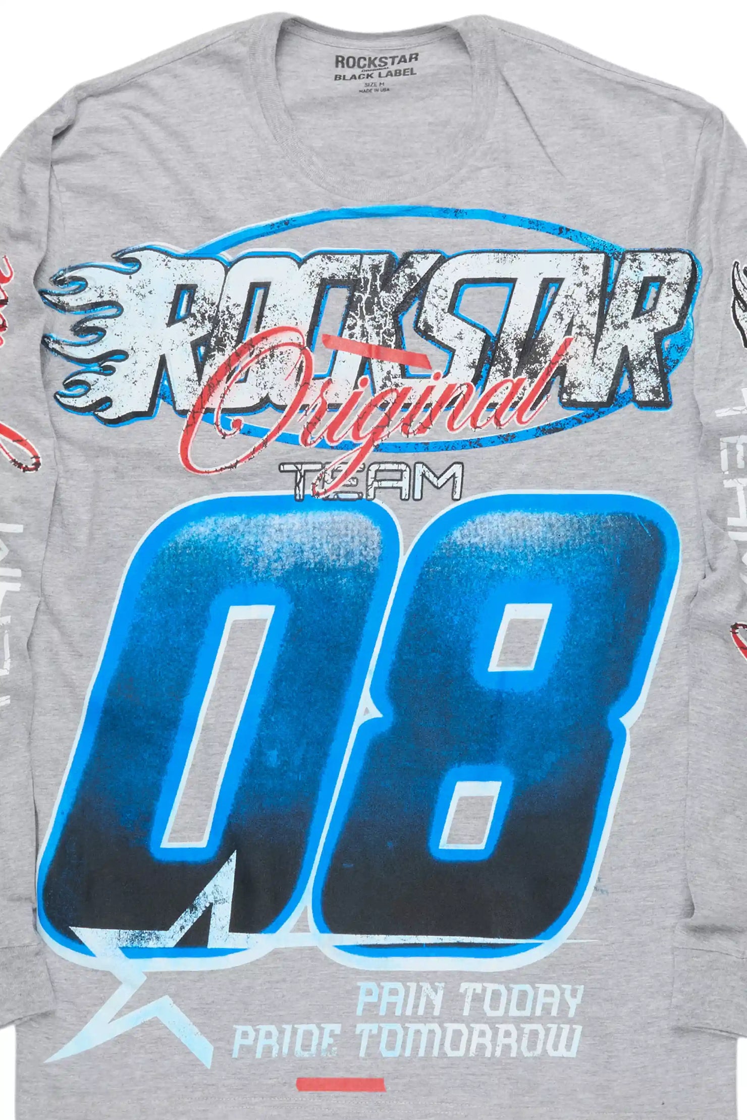 Mistelle Heather Grey Graphic Long Sleeve Tee