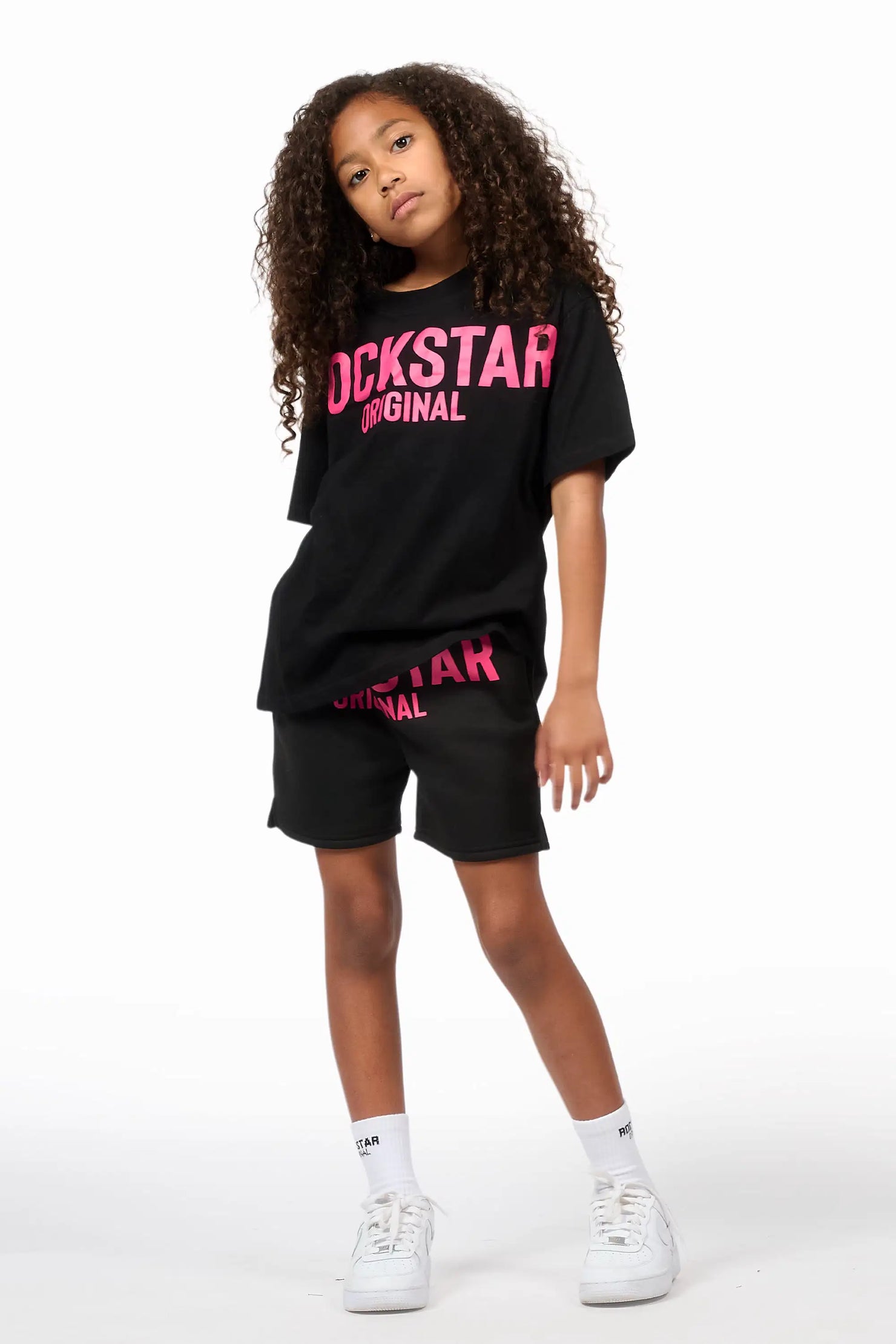 Girls Sabrina Black Short Set
