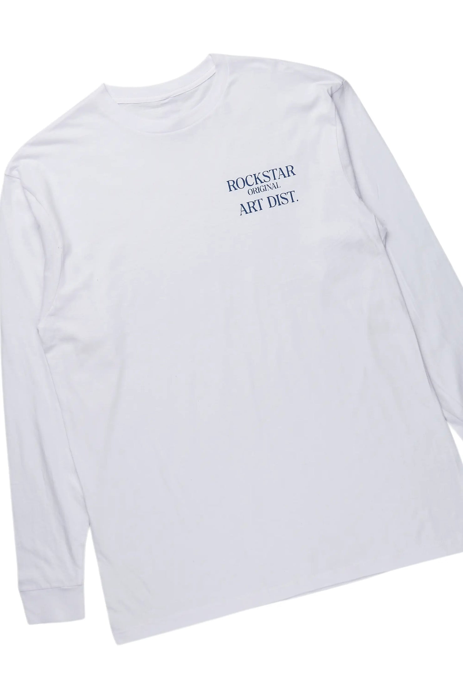 Briggs White/Royal Long Sleeve T-Shirt/Baggy Pant Set