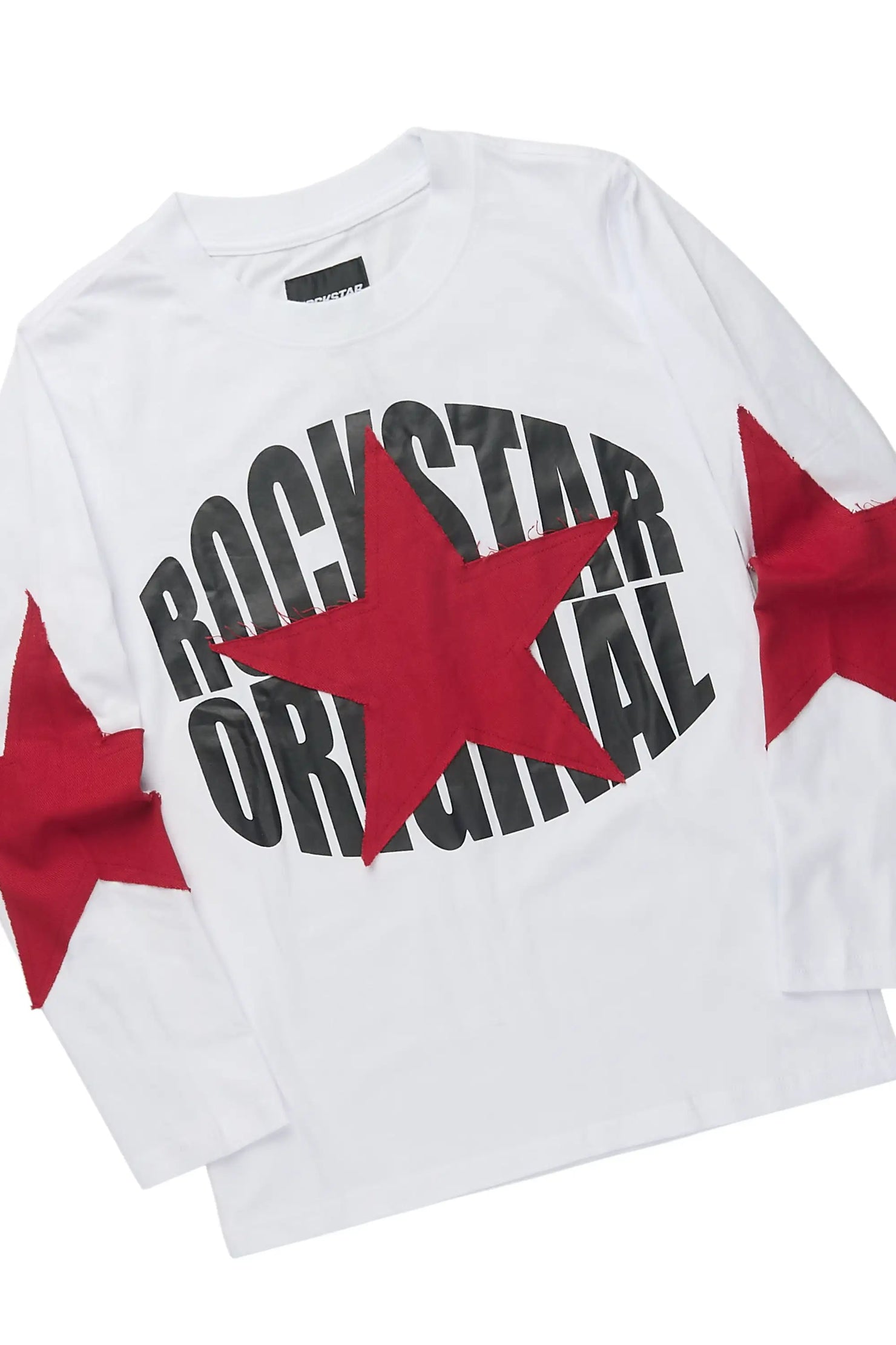 Boys States White/Black Long Sleeve T-Shirt Track Set