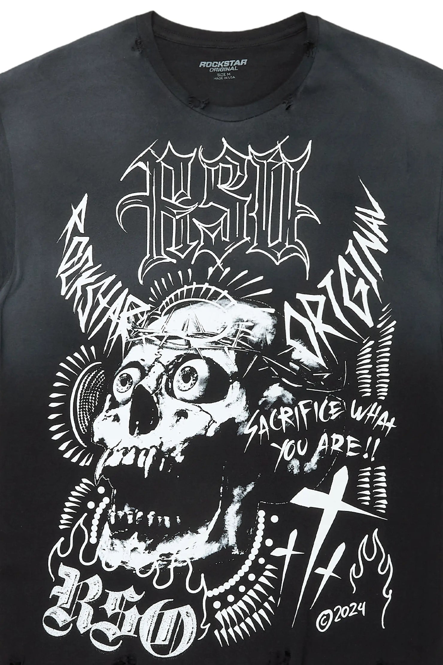 Fein Black Oversized Graphic T-Shirt