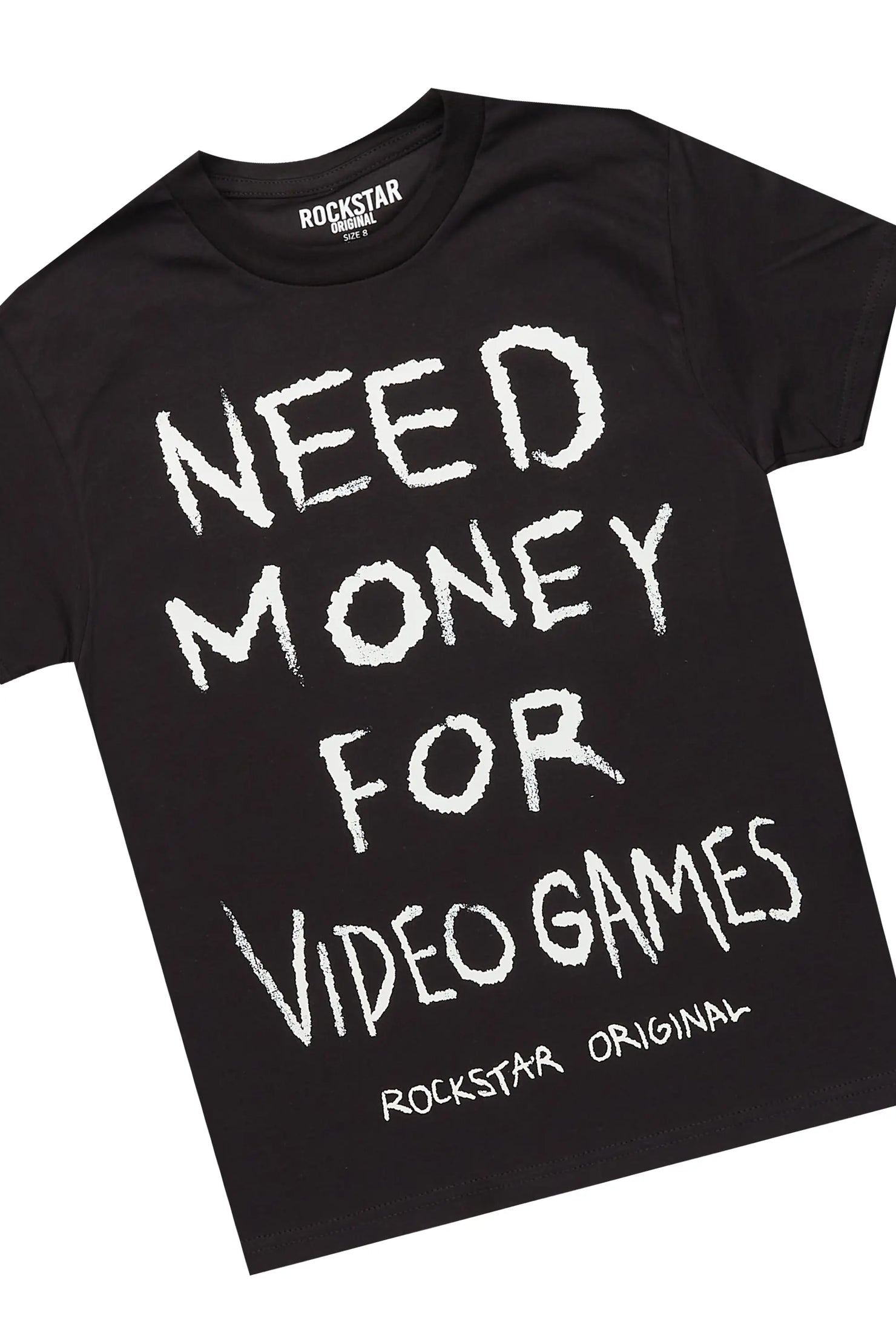 Boys Lambo Black T-Shirt/Stacked Flare Jean Set