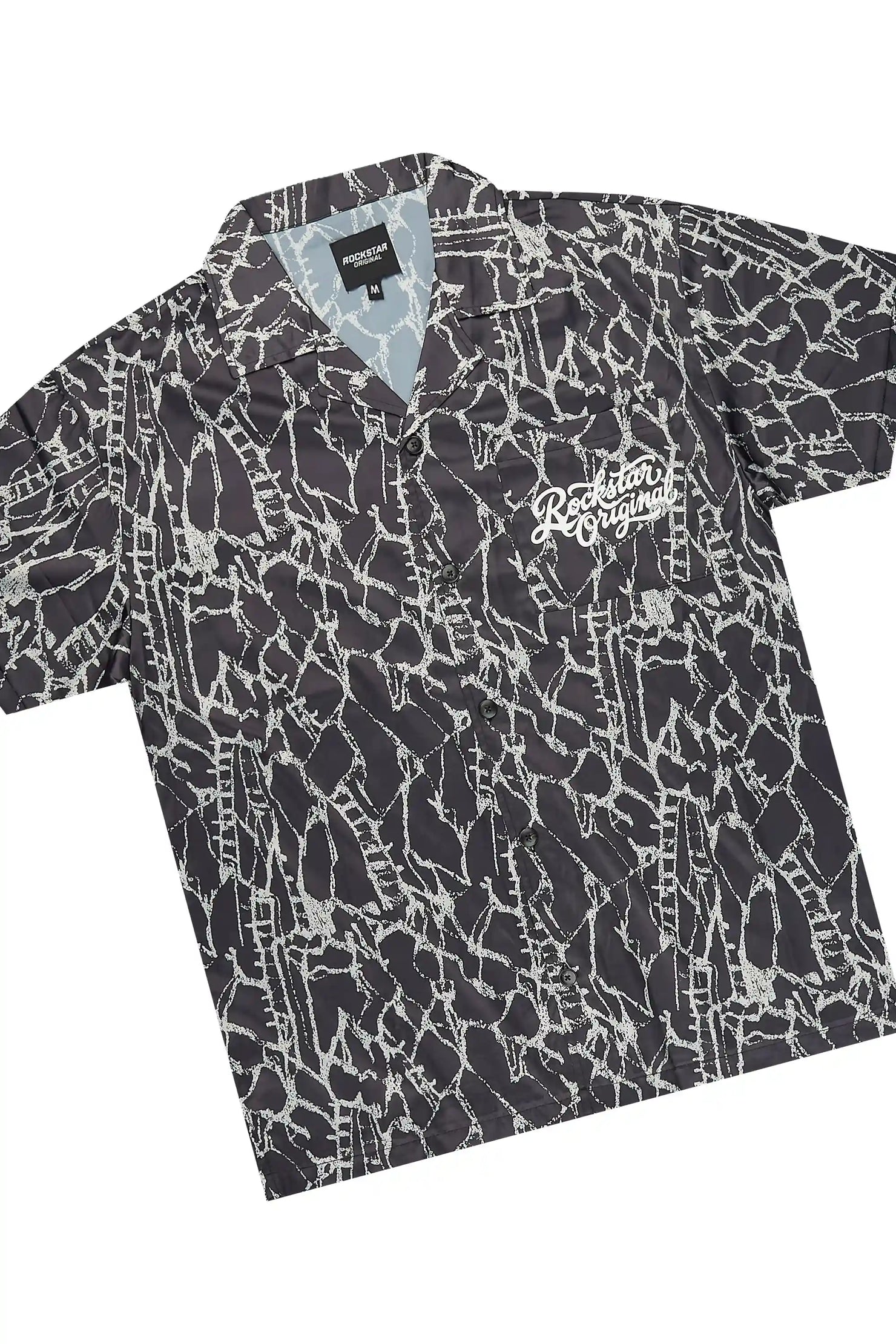 Princeton Black Button Down Shirt/Short Set