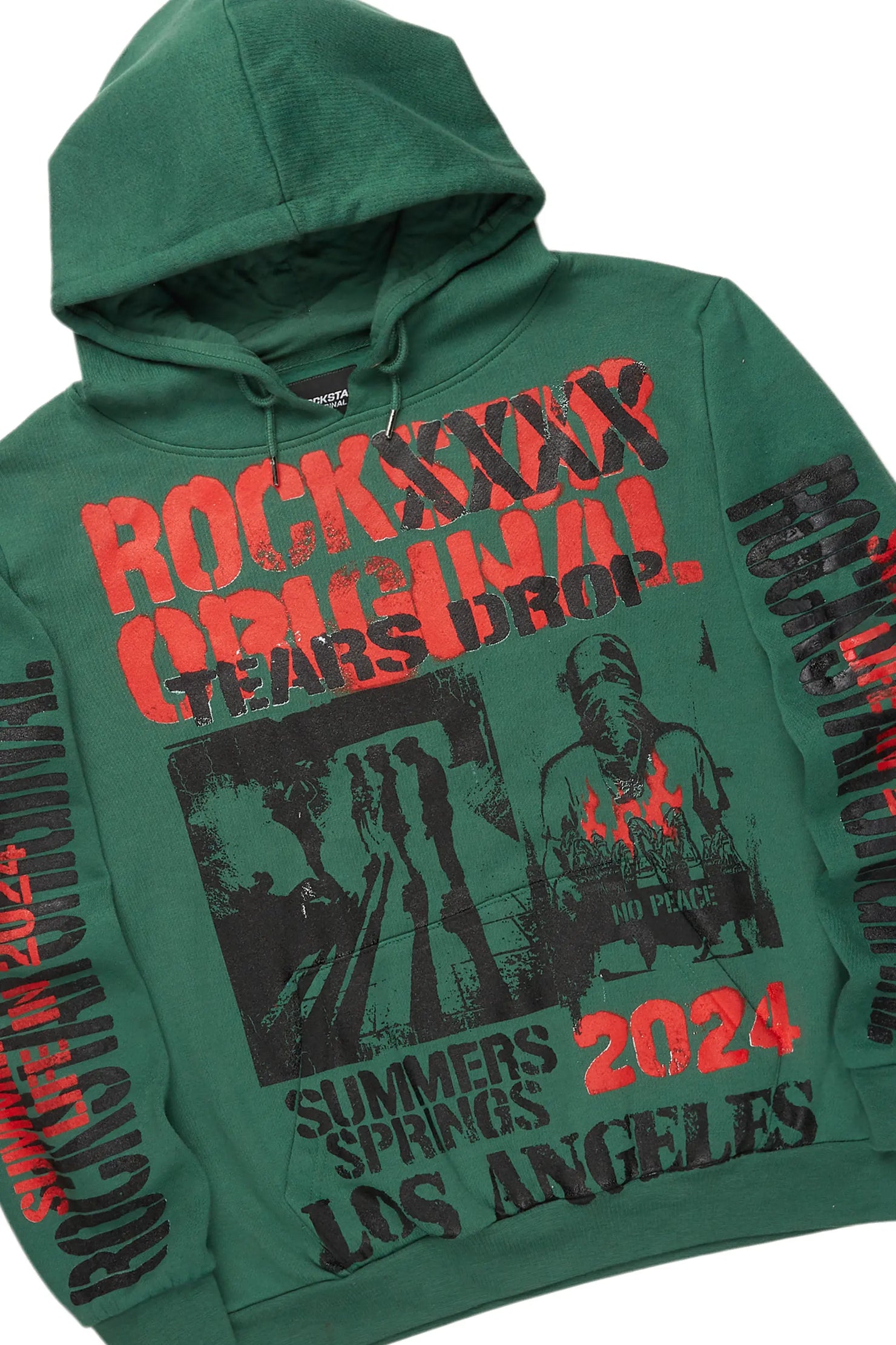 Omer Green Hoodie/Baggy Track Pant Set