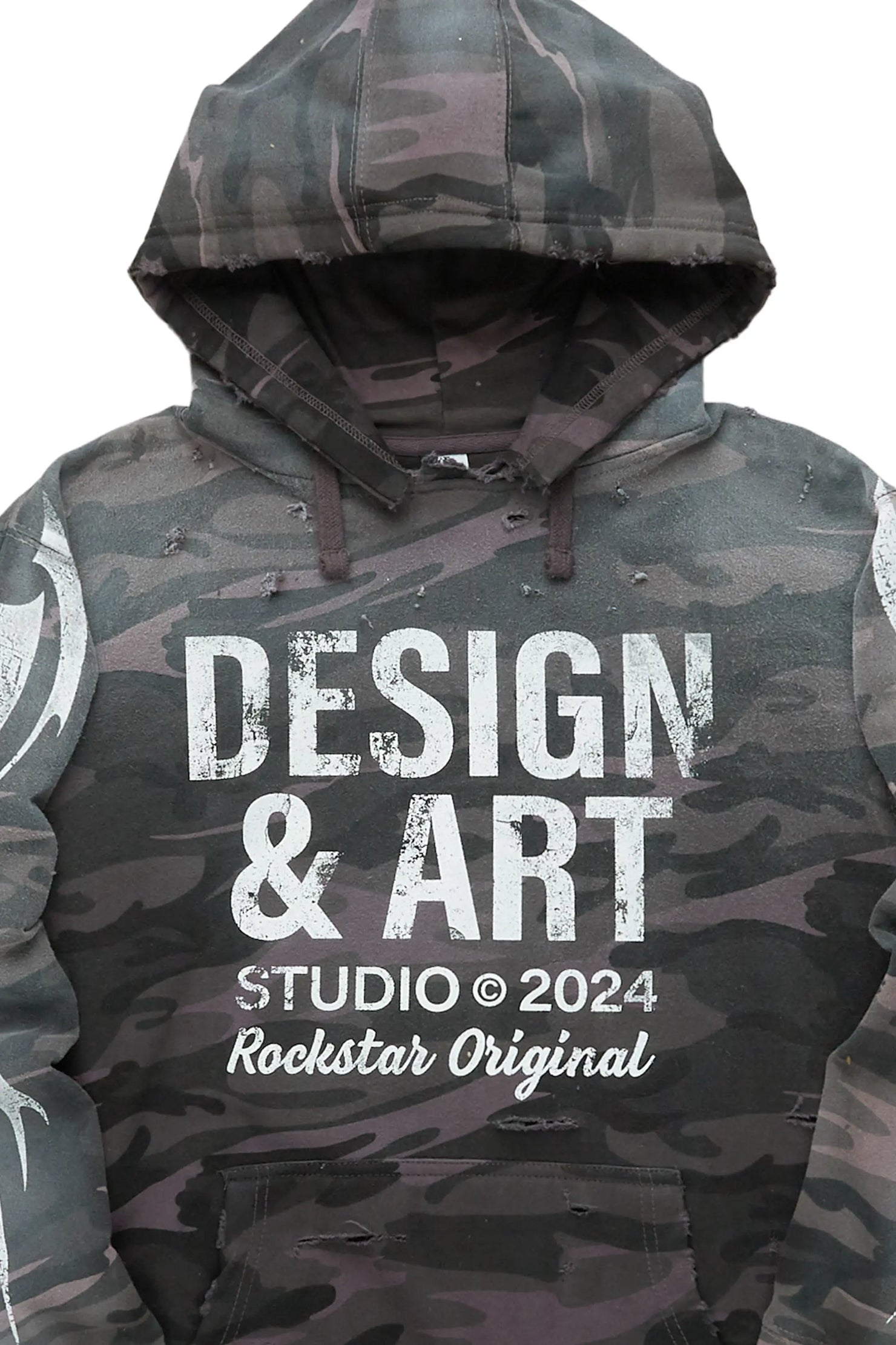 Vachel Black Graphic Hoodie