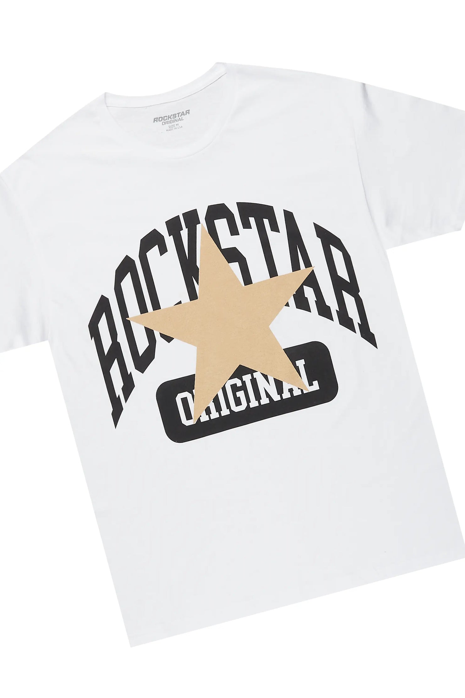 Dash White/Beige T-Shirt/Stacked Flare Track Set