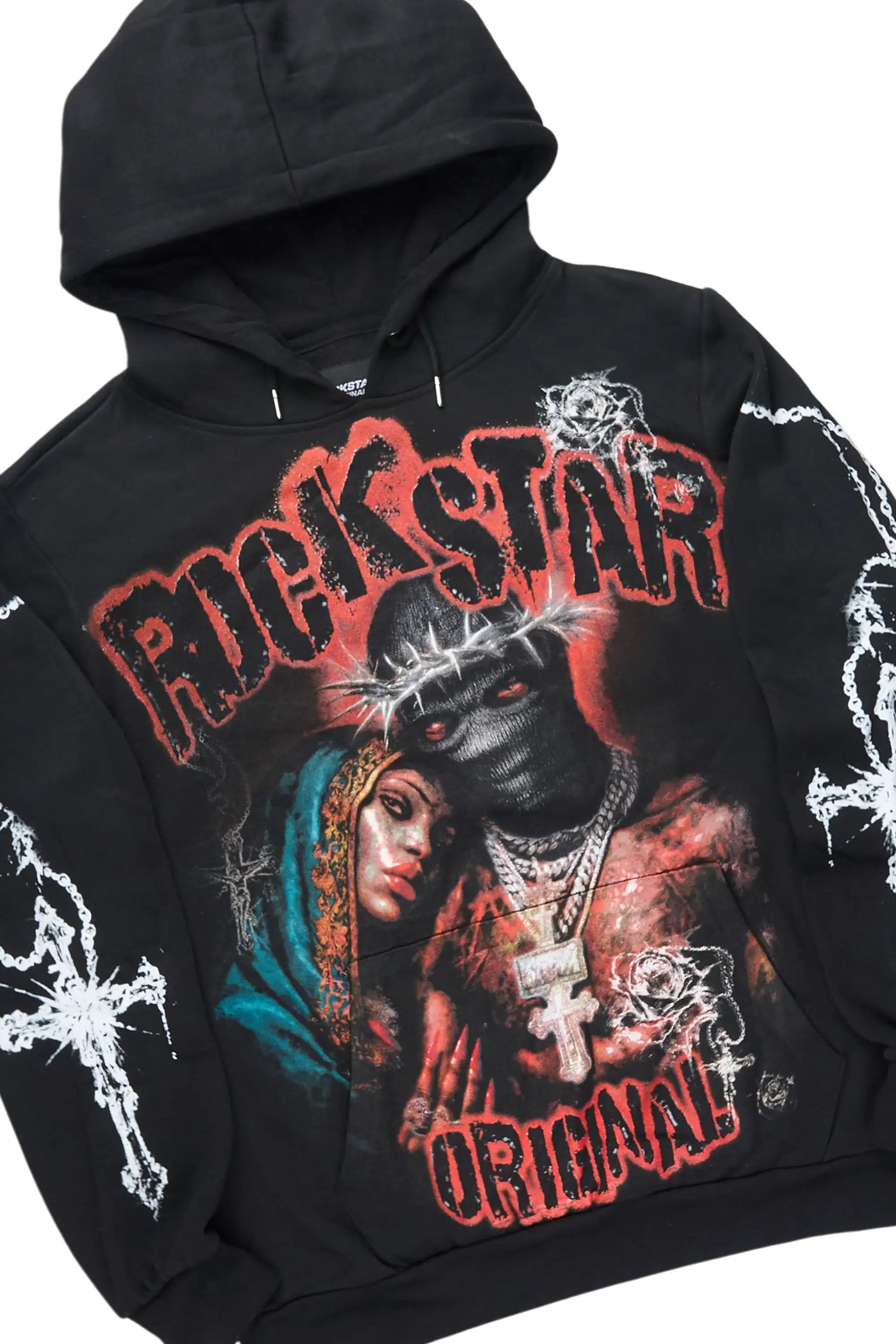 Vontae Black/Red Hoodie/Stacked Flare Track Set