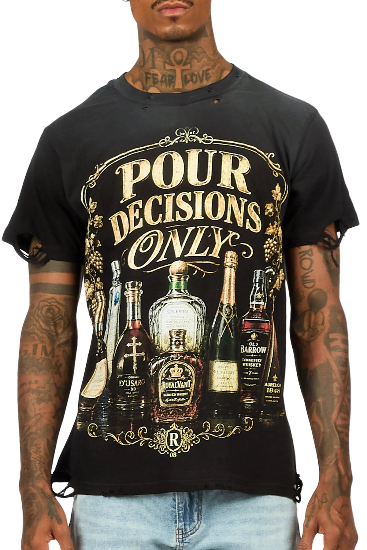Nile Black Oversized Graphic T-Shirt