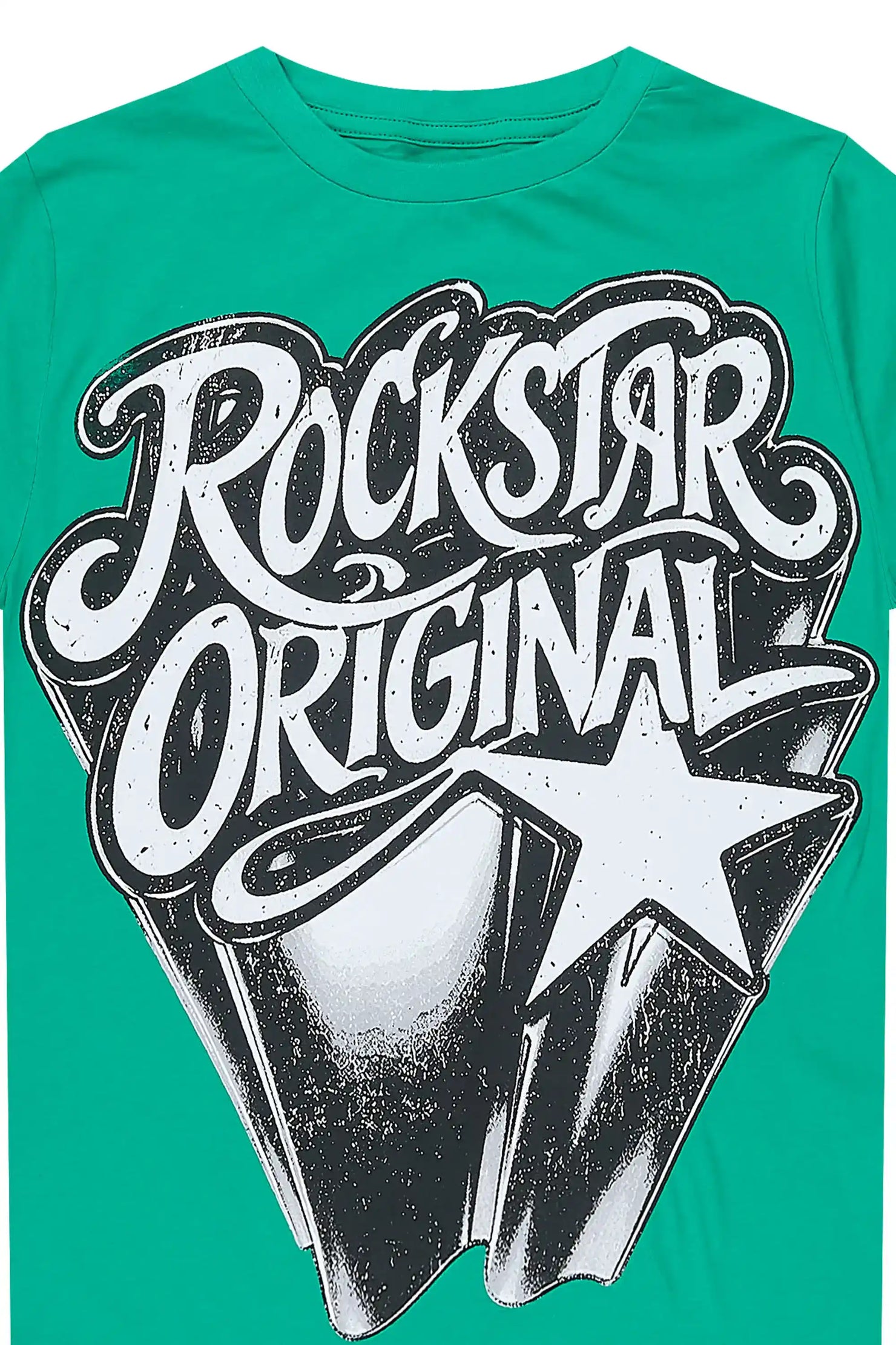 Boys Zayden Green/White Graphic T-Shirt