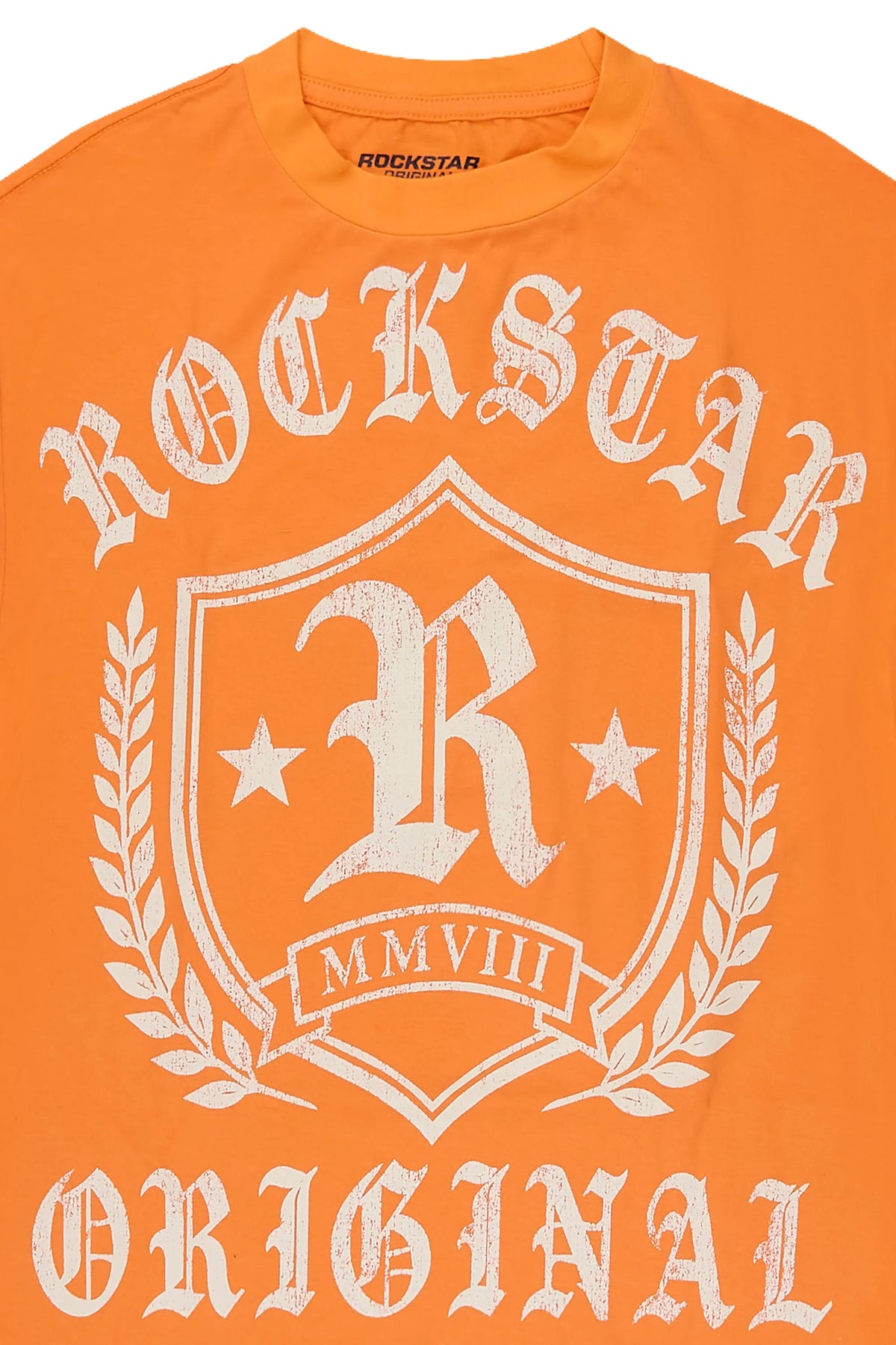 Boys Vestige Orange/White Graphic T-Shirt