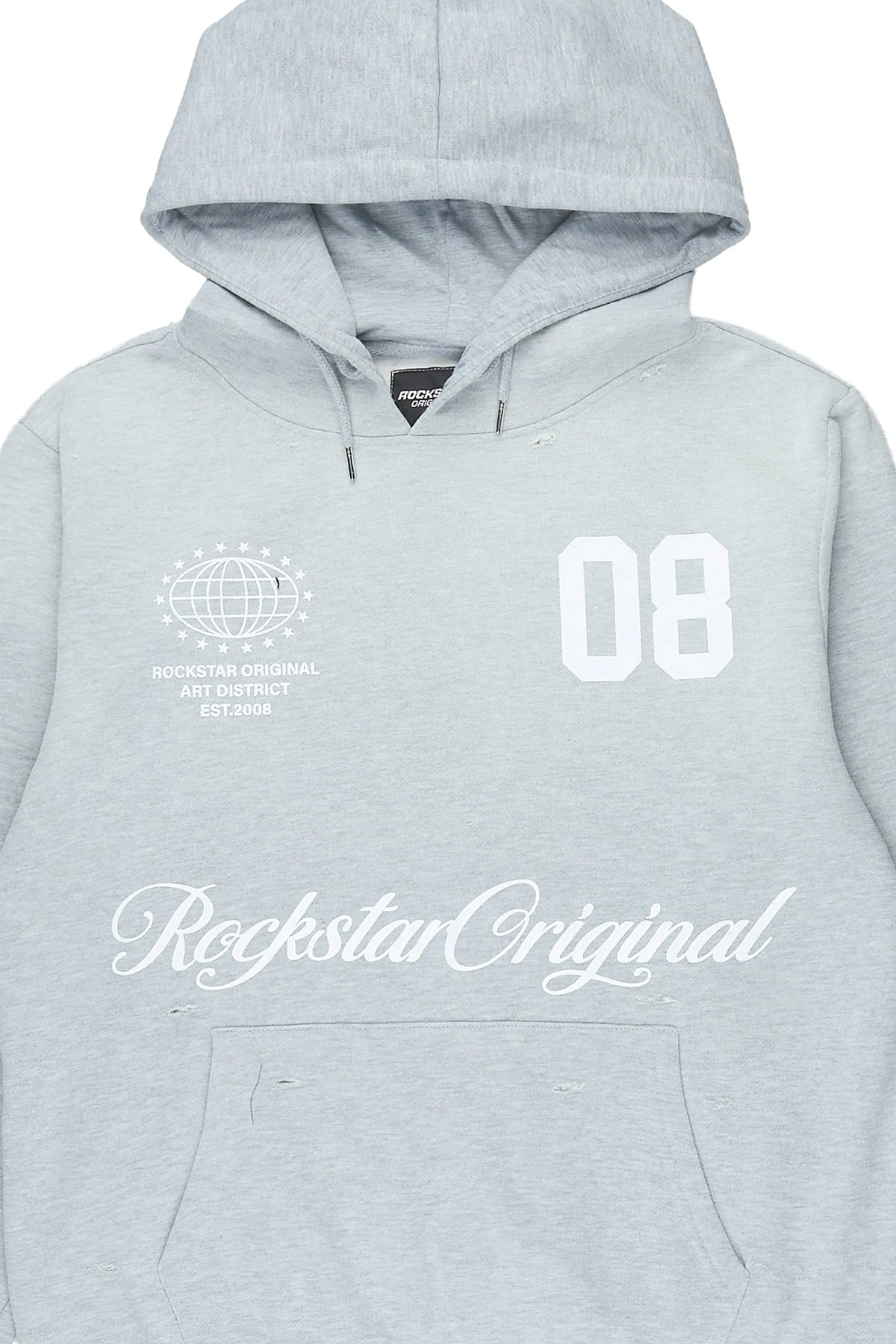 Porcia Heather Grey Graphic Hoodie