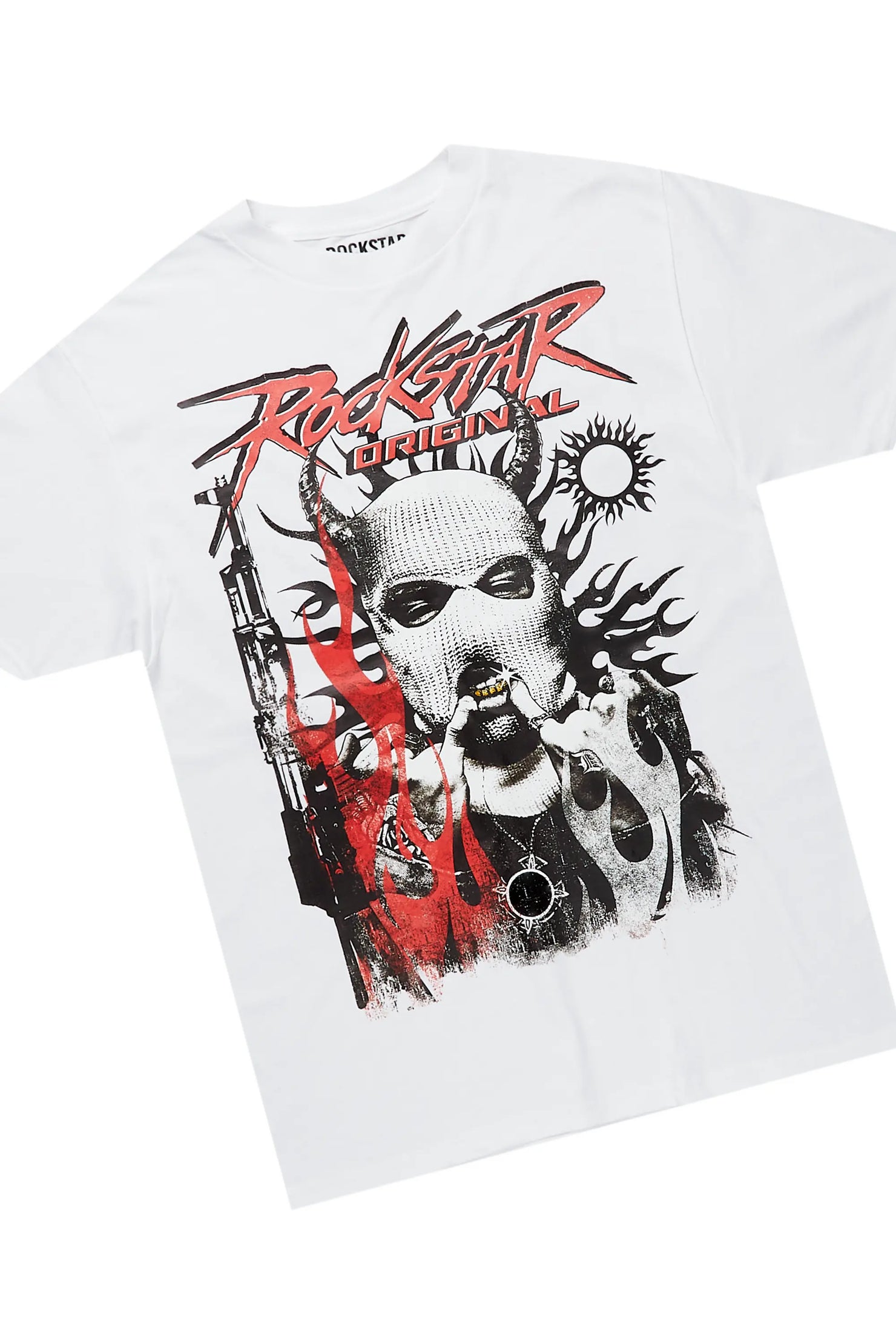 Merci White/Grey T-Shirt Short Set