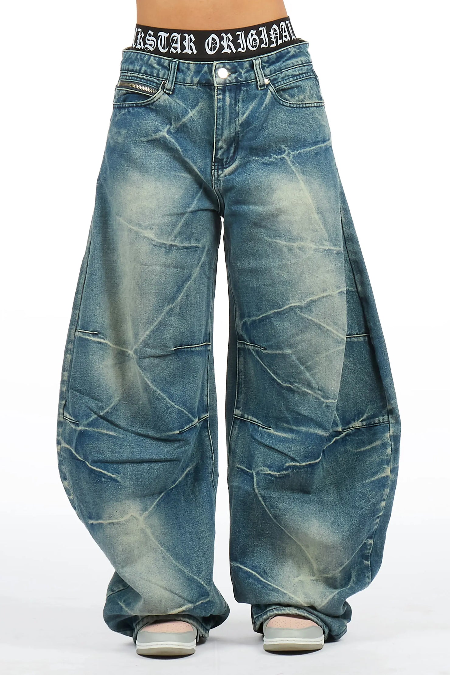 LaNysha Blue Barrell Fit Jean