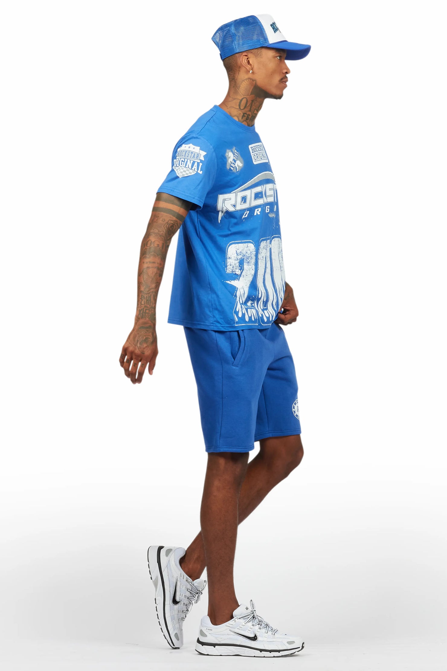 Amos Royal Blue T-Shirt Short Set