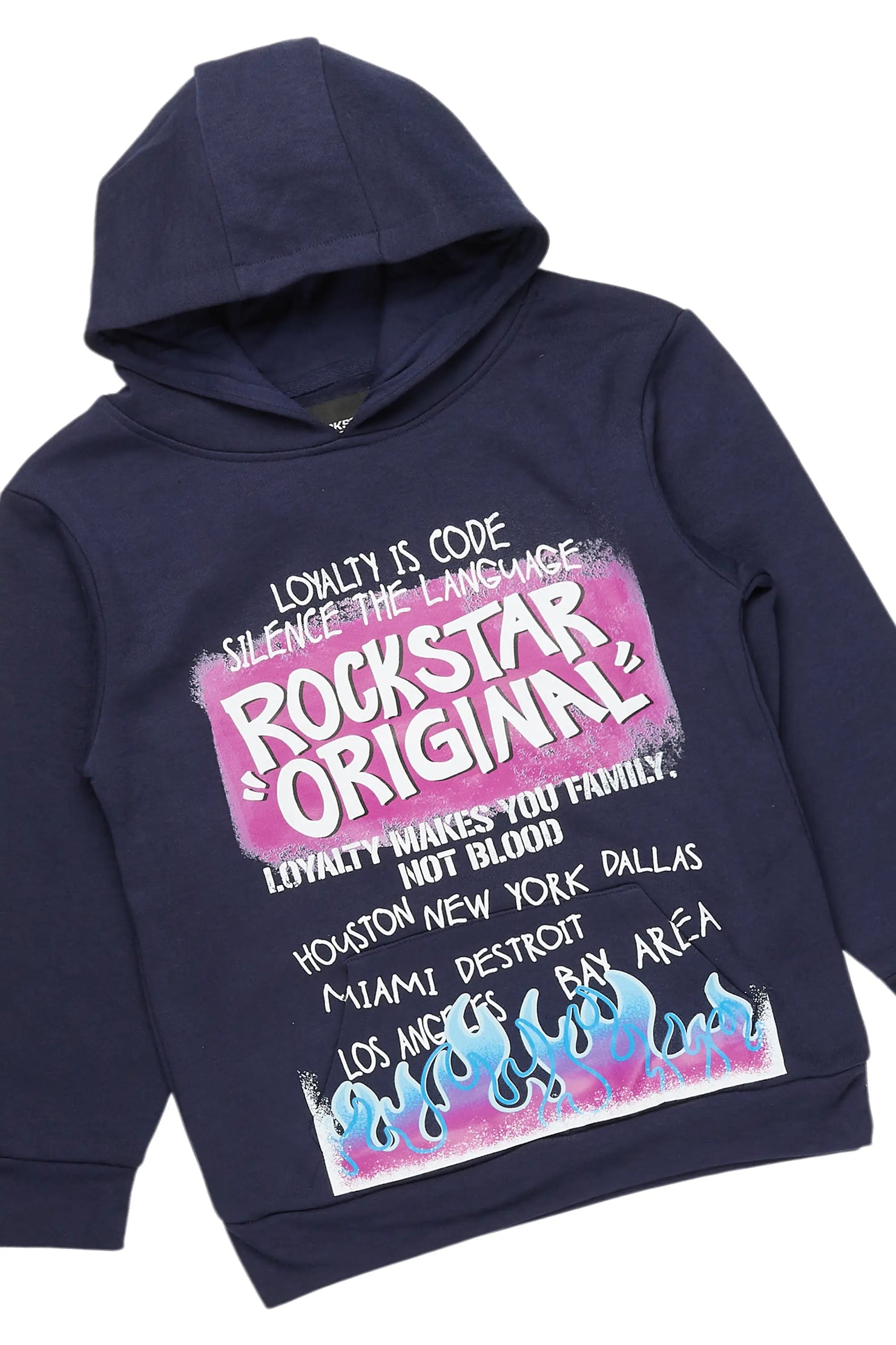 Boys Beno Navy Stacked Flare Track Set