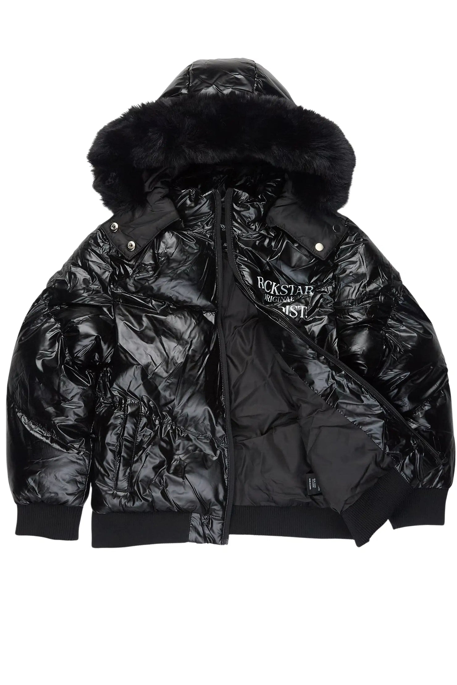 Boys Destina Black Puffer Jacket