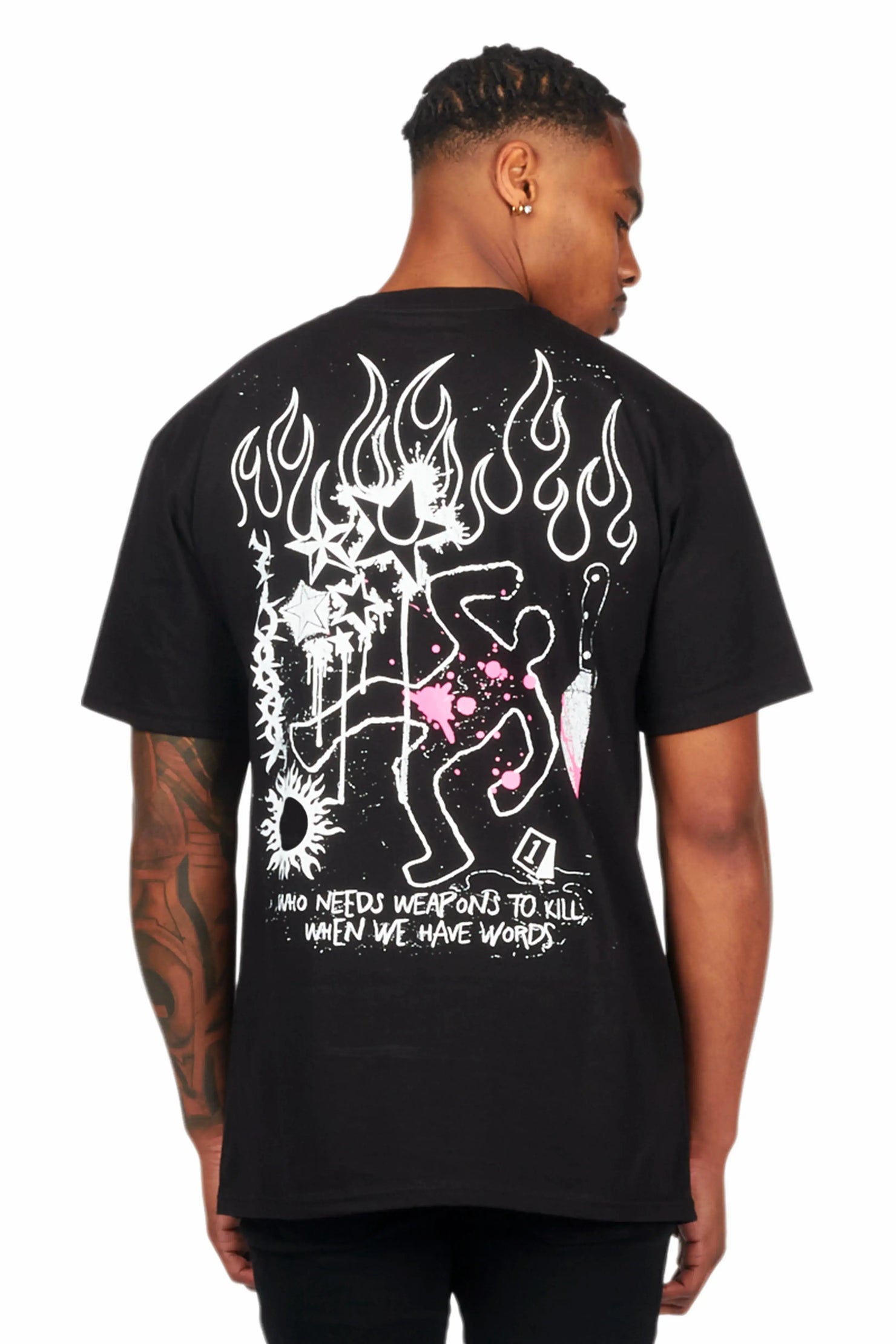 Psycho Black Graphic T-Shirt