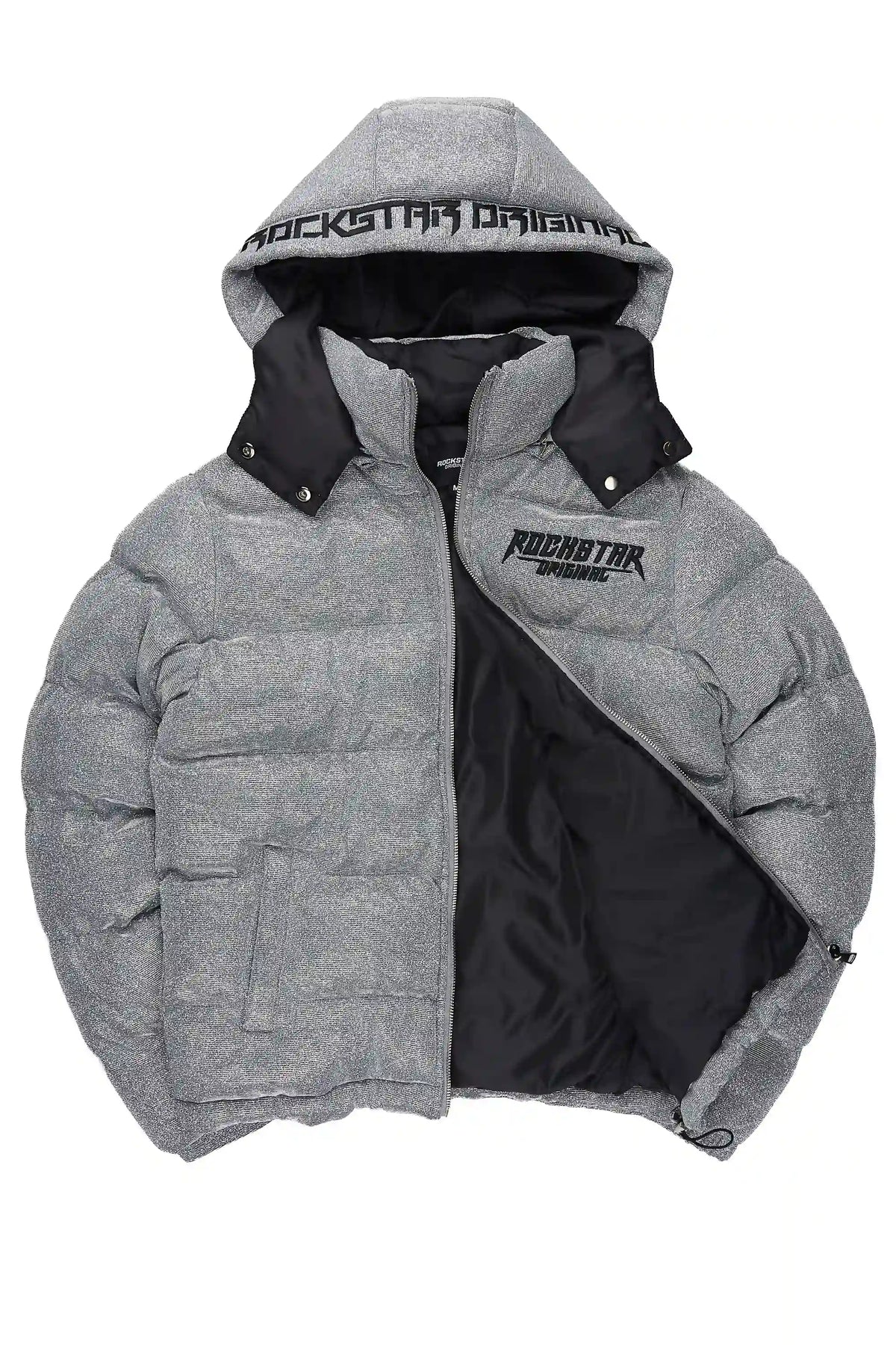 Meranda Silver 2.0 Oversized Glitter Puffer Jacket
