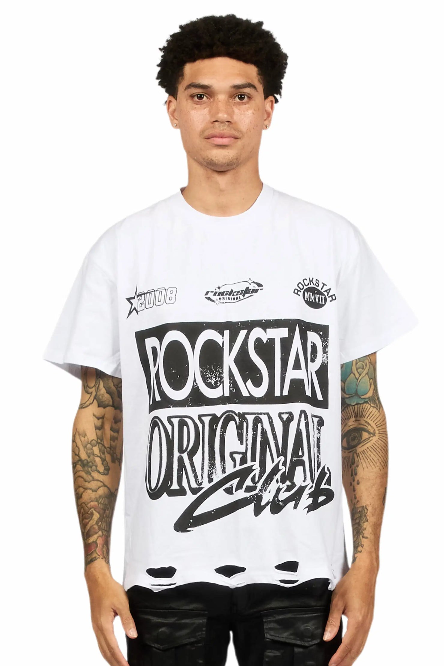 Rylok White Oversized Graphic T-Shirt
